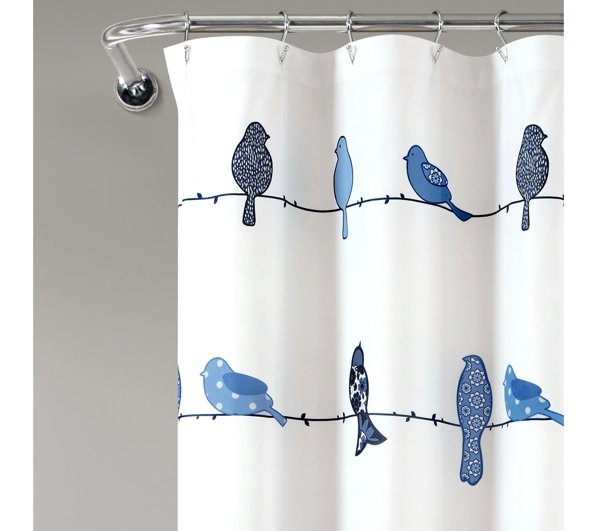Rowley Birds 72" x 72" Shower Curtain by Lush Decor