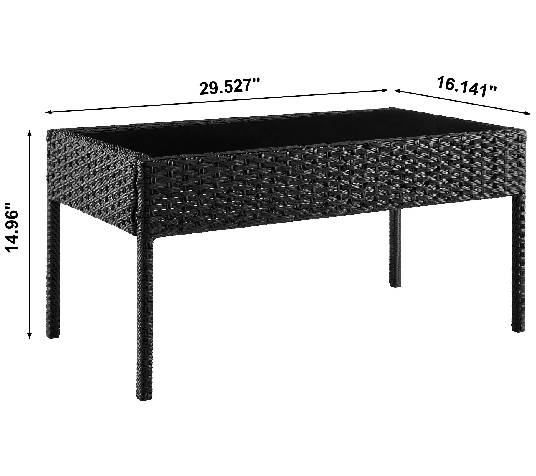 Noli Steel Rattan 4Piece Patio Conversation Set with Cushions