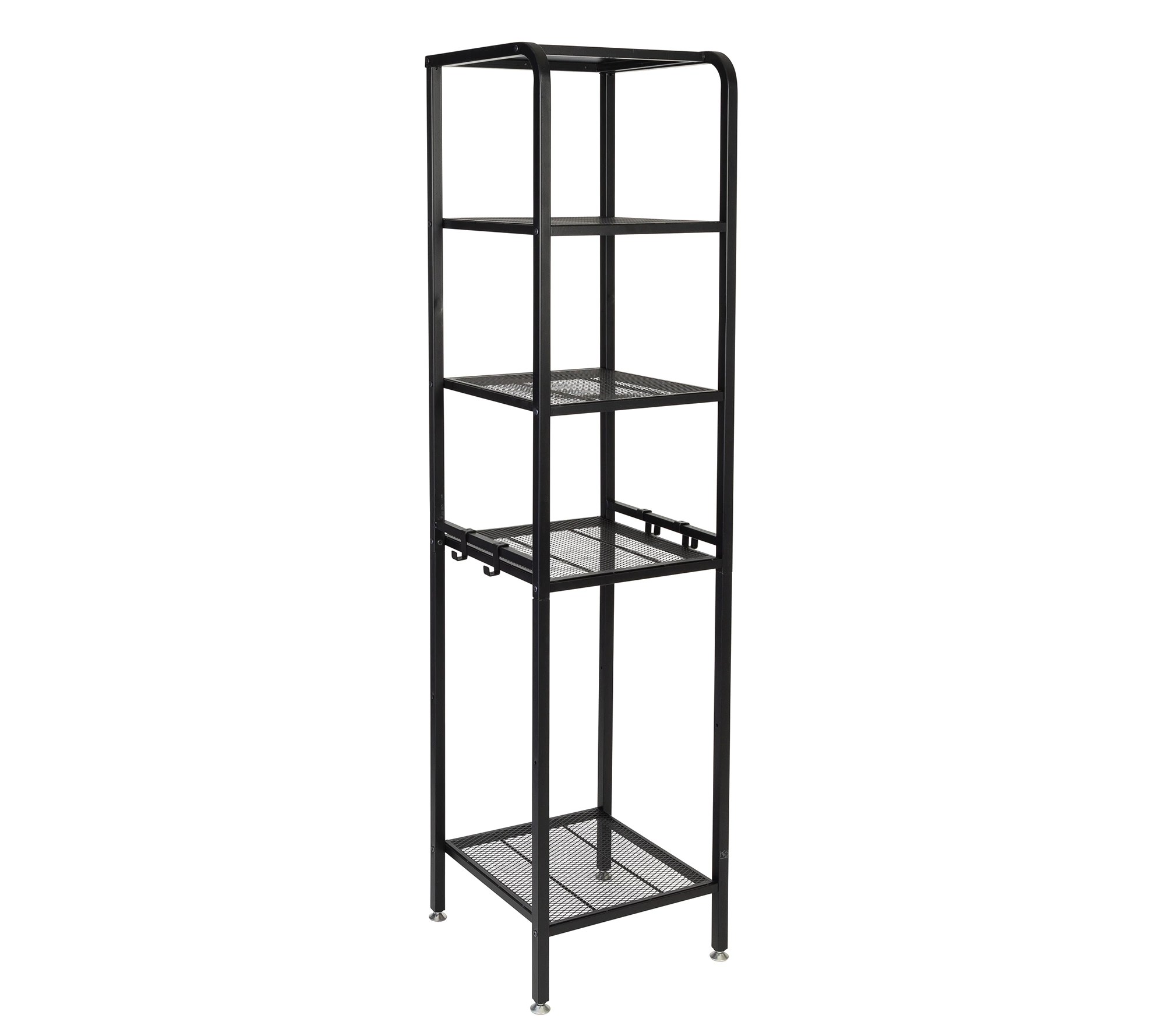 HoneyCanDo 4Tier Garage Storage Tower with Hooks