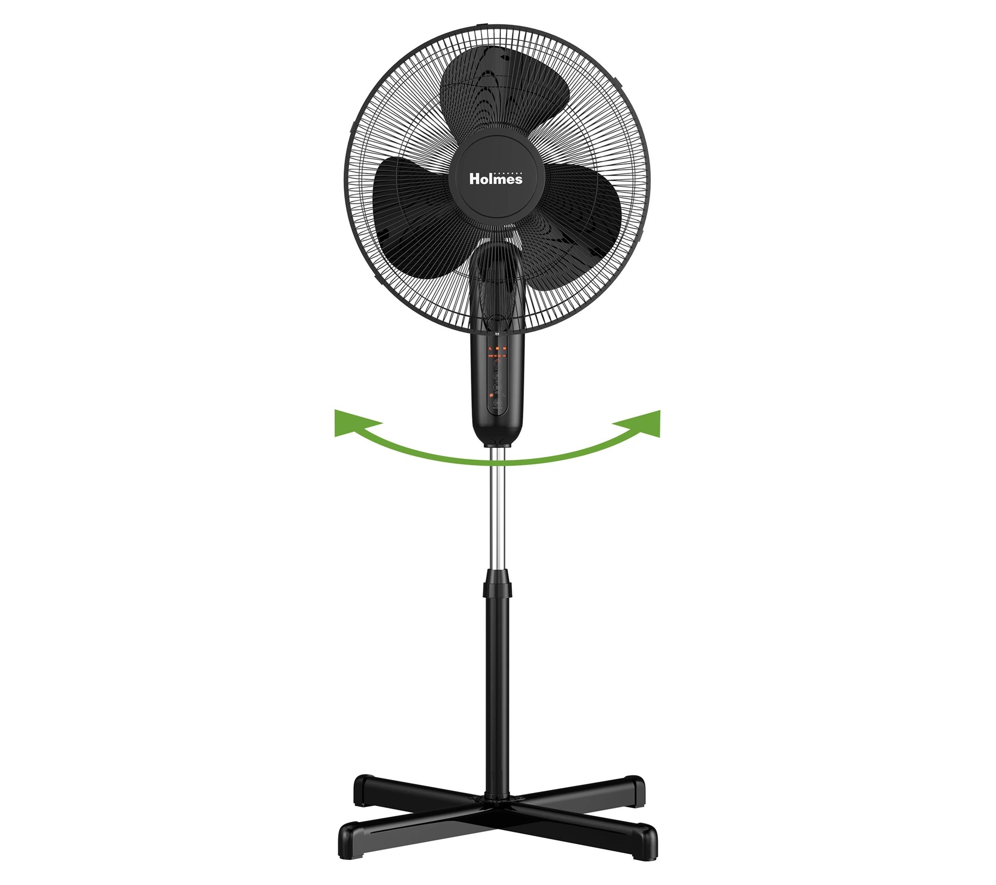 Holmes 16" Oscillating 3-Speed Digital Stand Fan with Remote - QVC.com