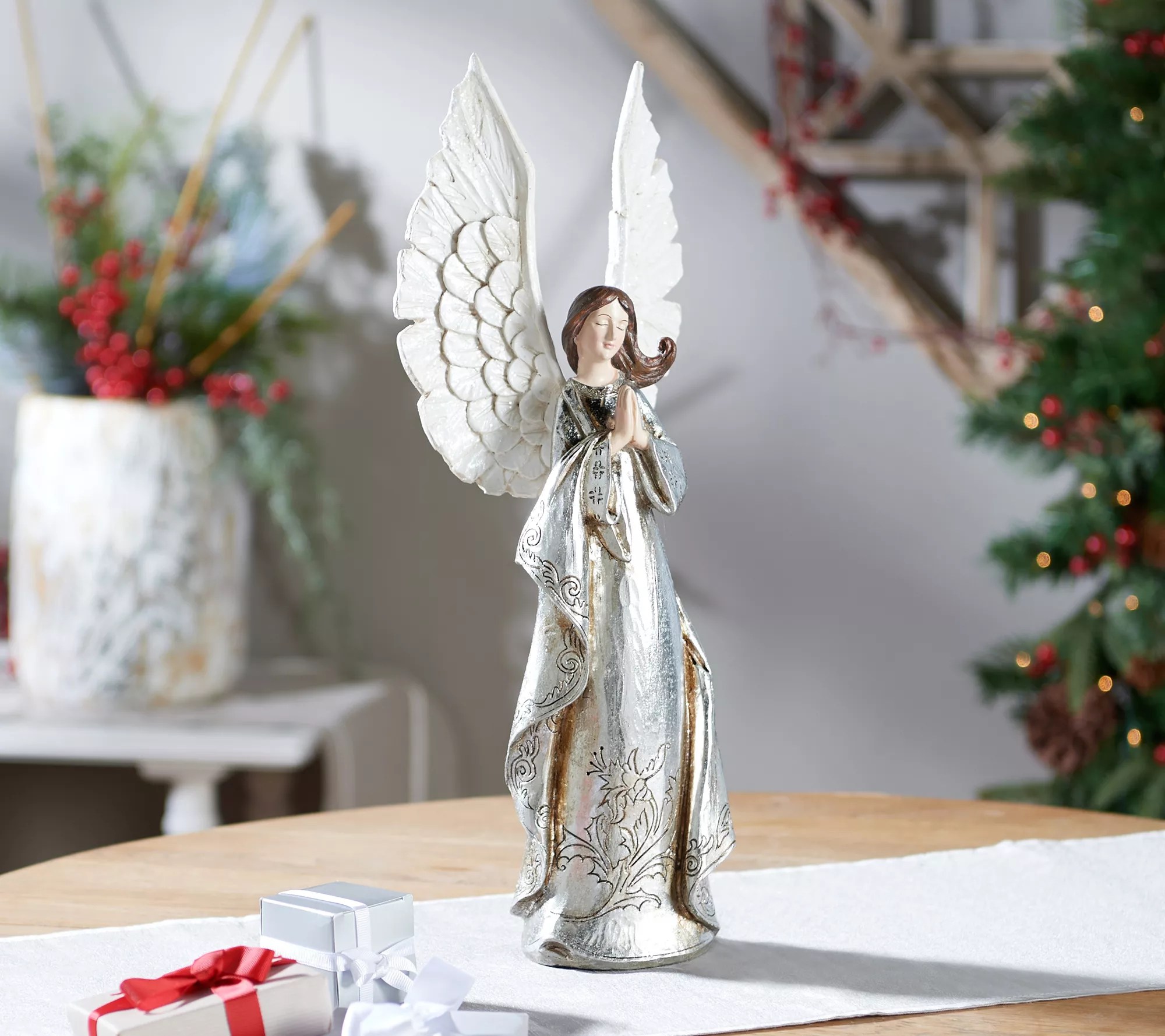 18" Glistening Angel Figurine by Valerie