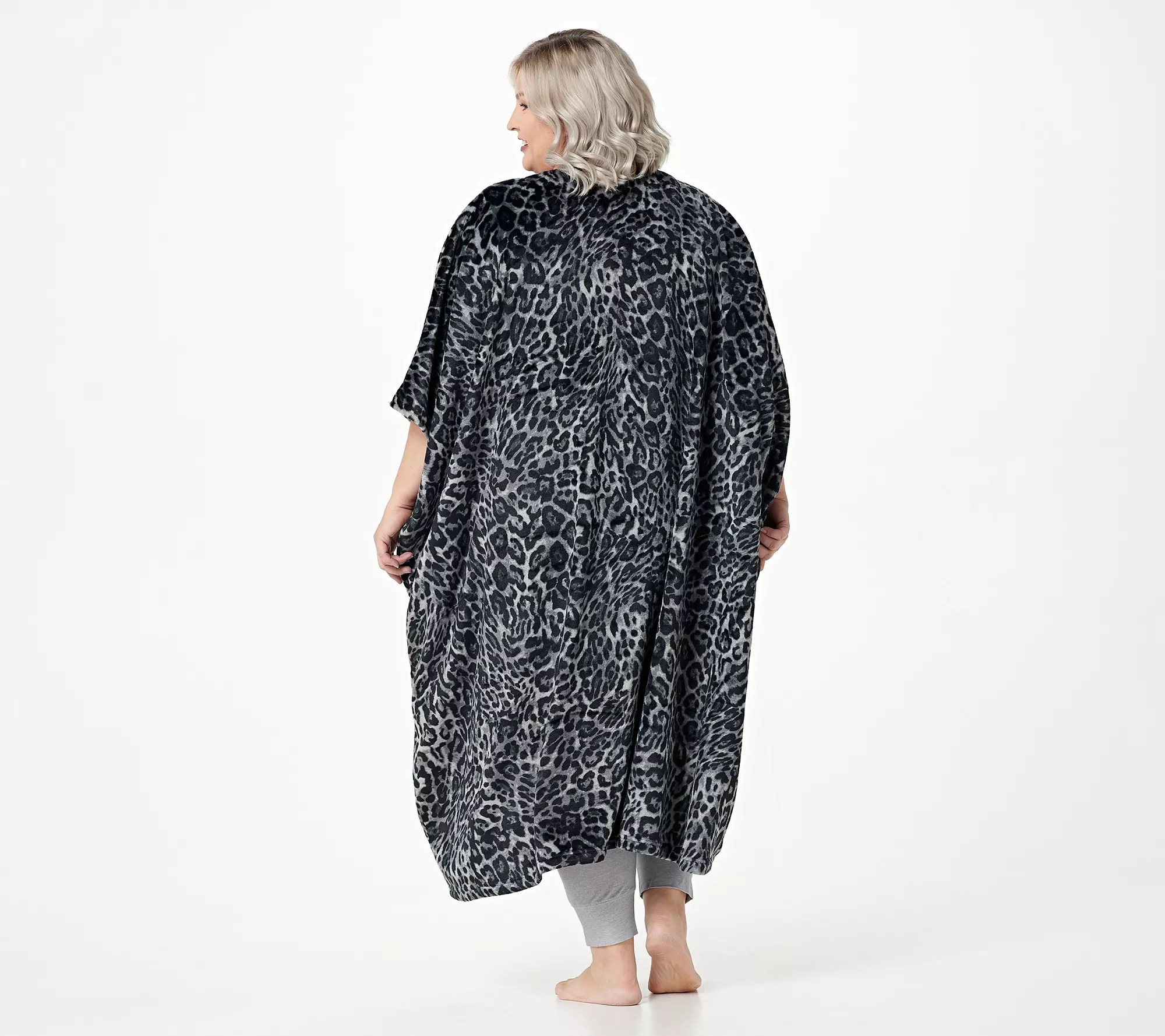 Dennis Basso 52" x 50" Solid or Print Cozy Wearable Throw