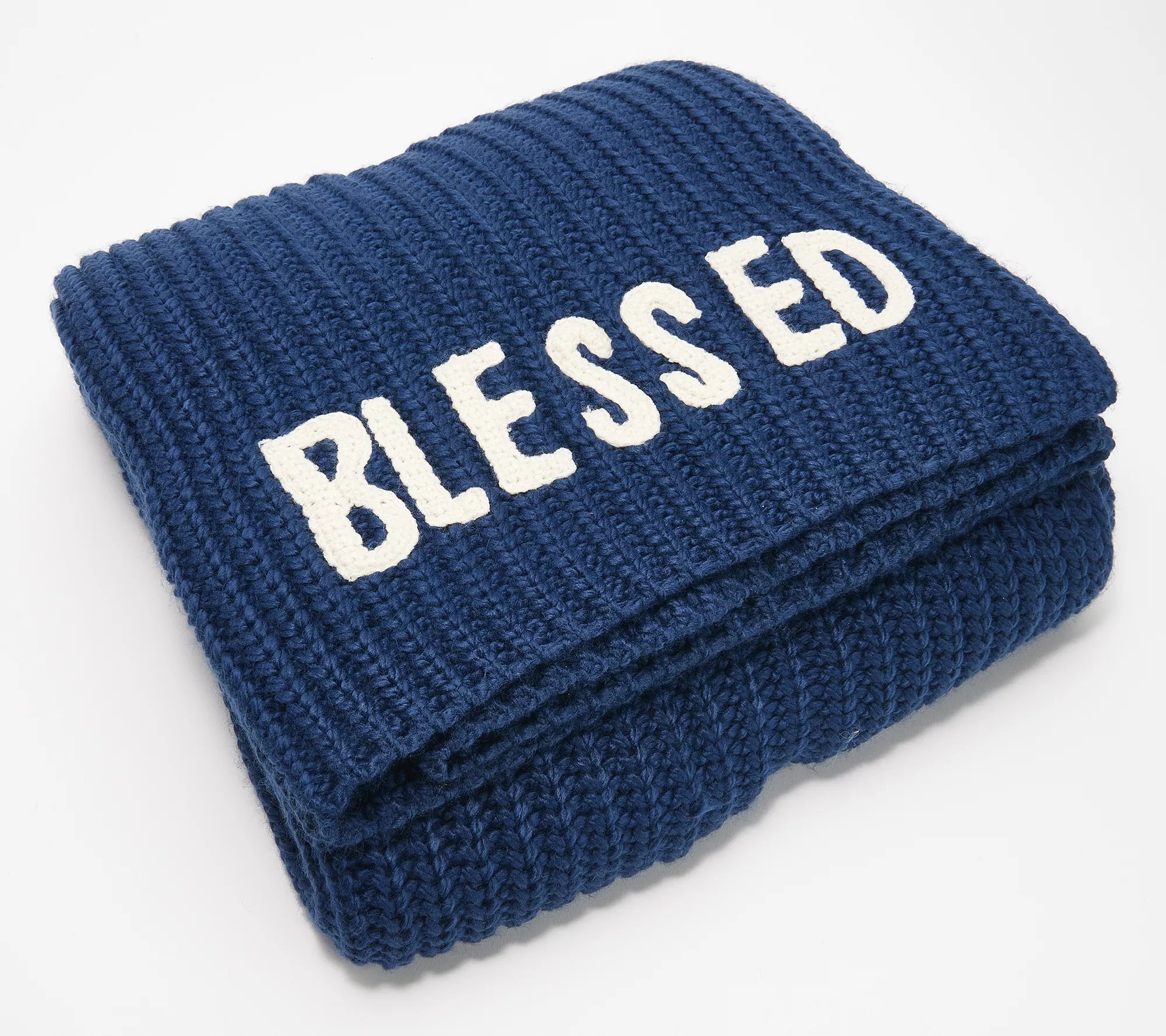 Peace Love World Oversized Affirmation Knit Throw