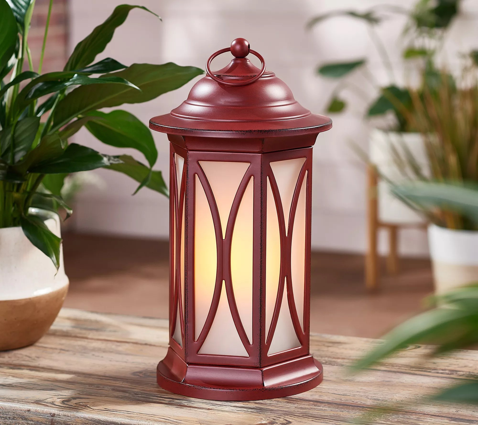 14" Indoor/Outdoor Flickering Flame Lantern by Valerie