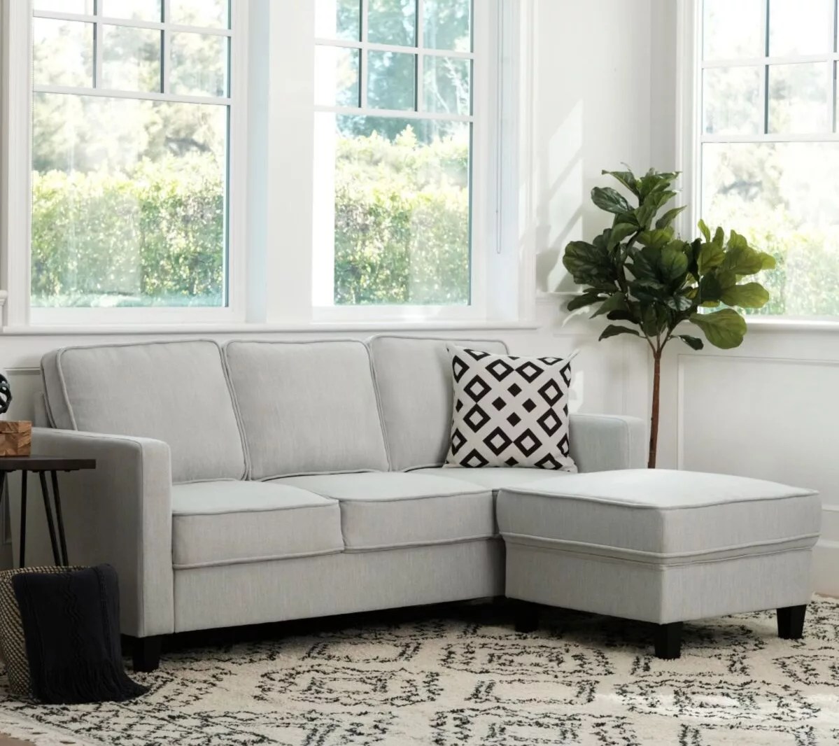 Kinsley Fabric Sofa and Ottoman 2Piece Set byAbbyson Living