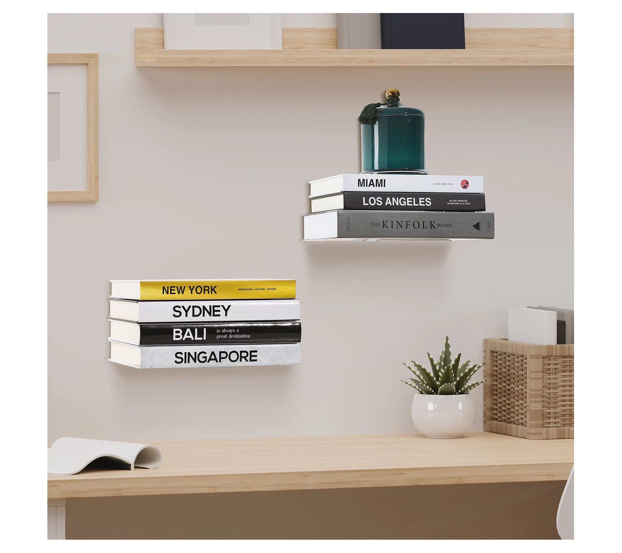 Sorbus Invisible Floating Bookshelves