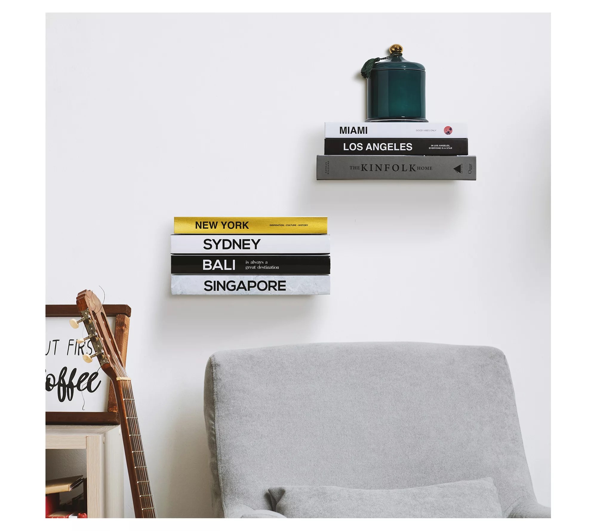 Sorbus Invisible Floating Bookshelves