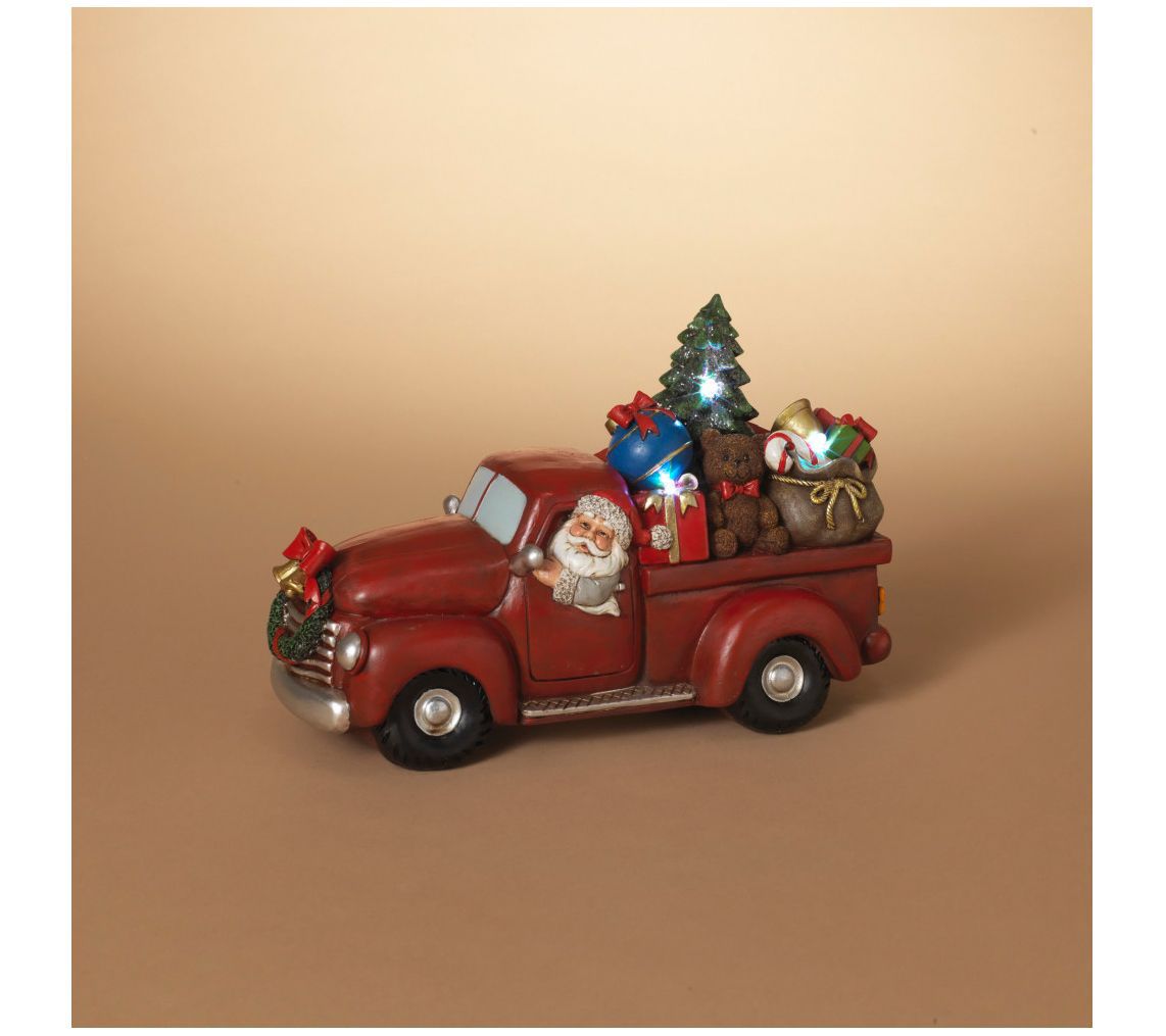 Lighted Holiday Truck with Santa and Gifts by Gerson Co