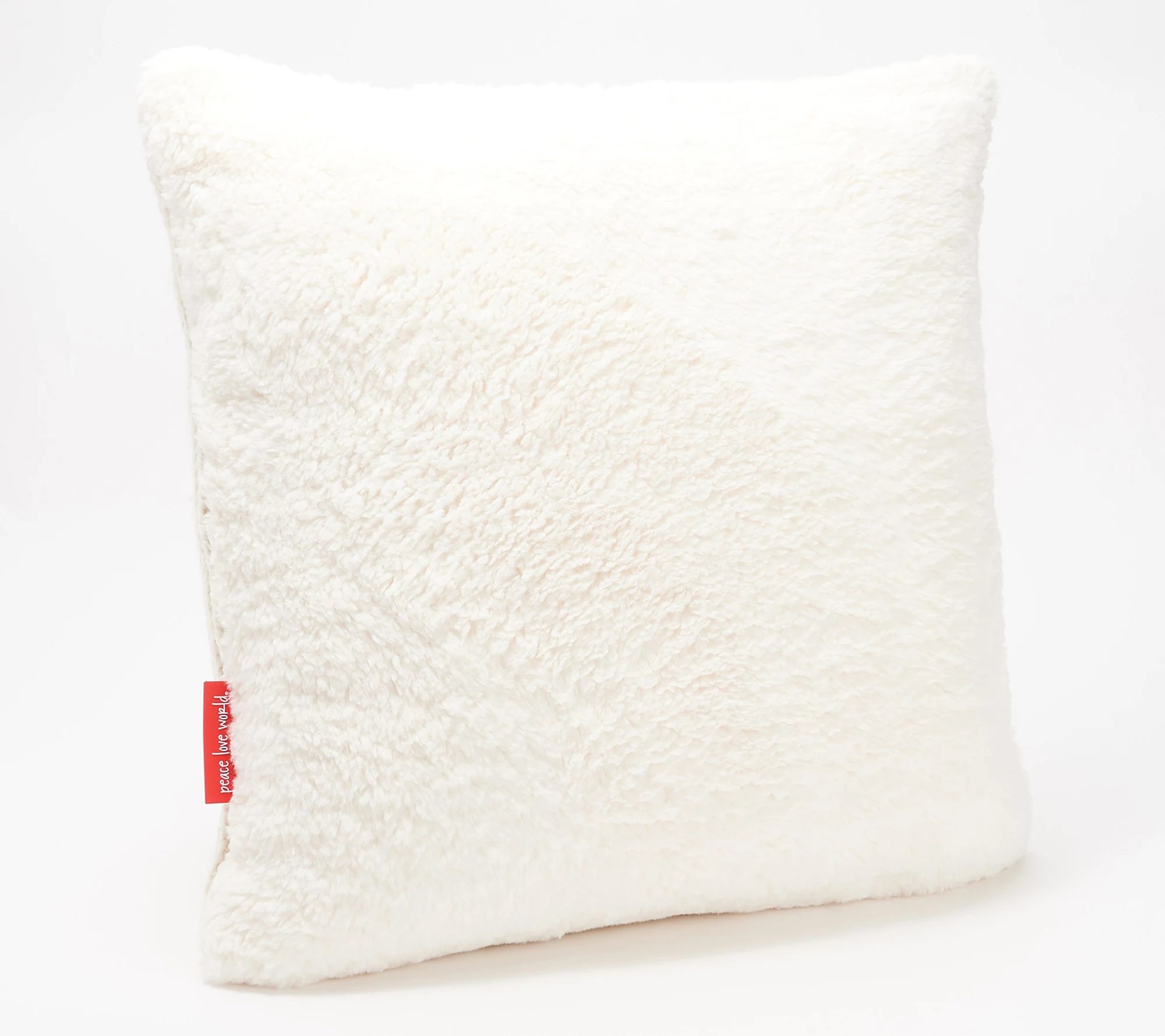 Peace Love World 20" x 20" Affirmation Pillow