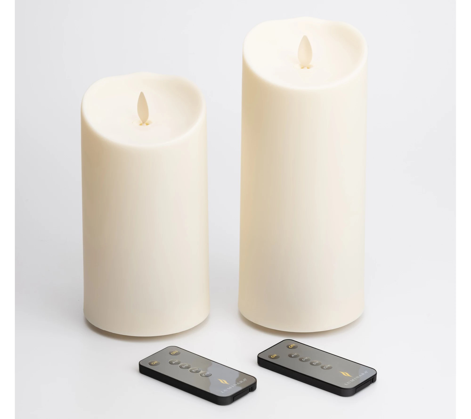 Luminara Set of (2) 7" & 9" Outdoor Candles with (2) Remotes