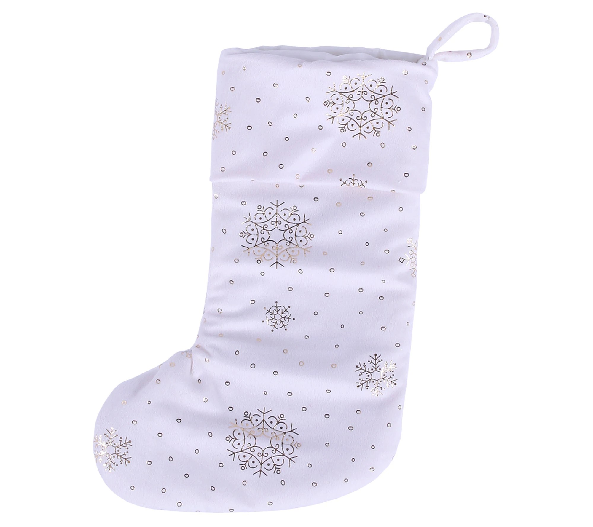 Berkshire Blanket Snowflake Foil Printed Holiday Stocking