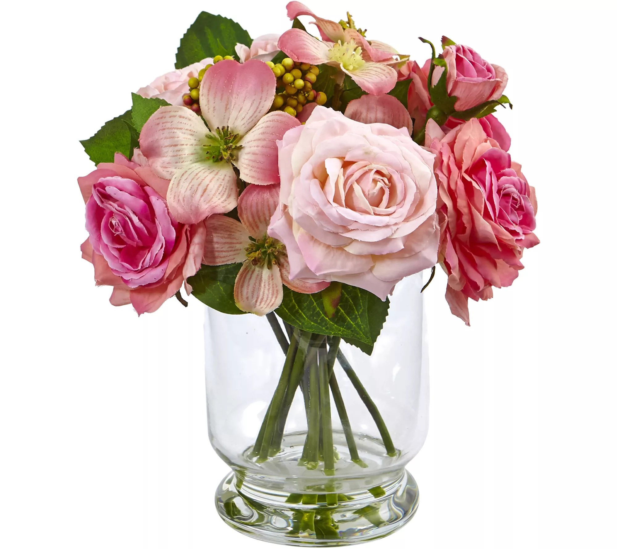 Rose and Berry Arrangement by Nearly Natural