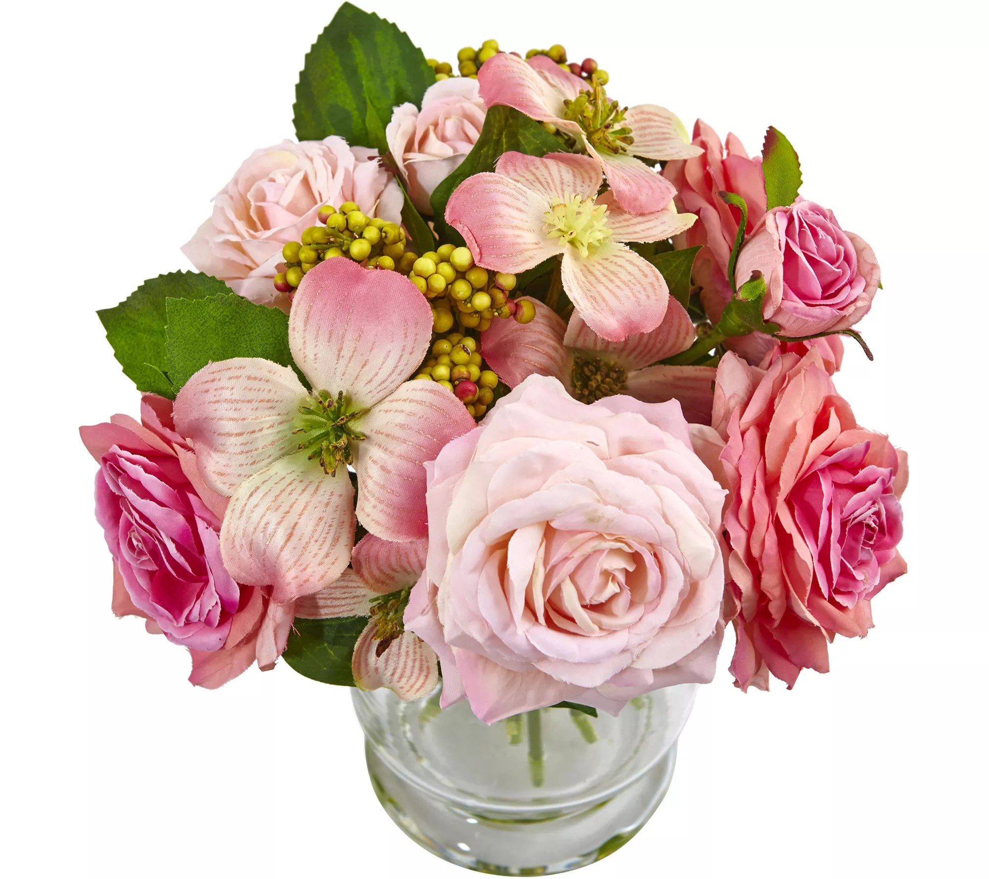 Rose and Berry Arrangement by Nearly Natural