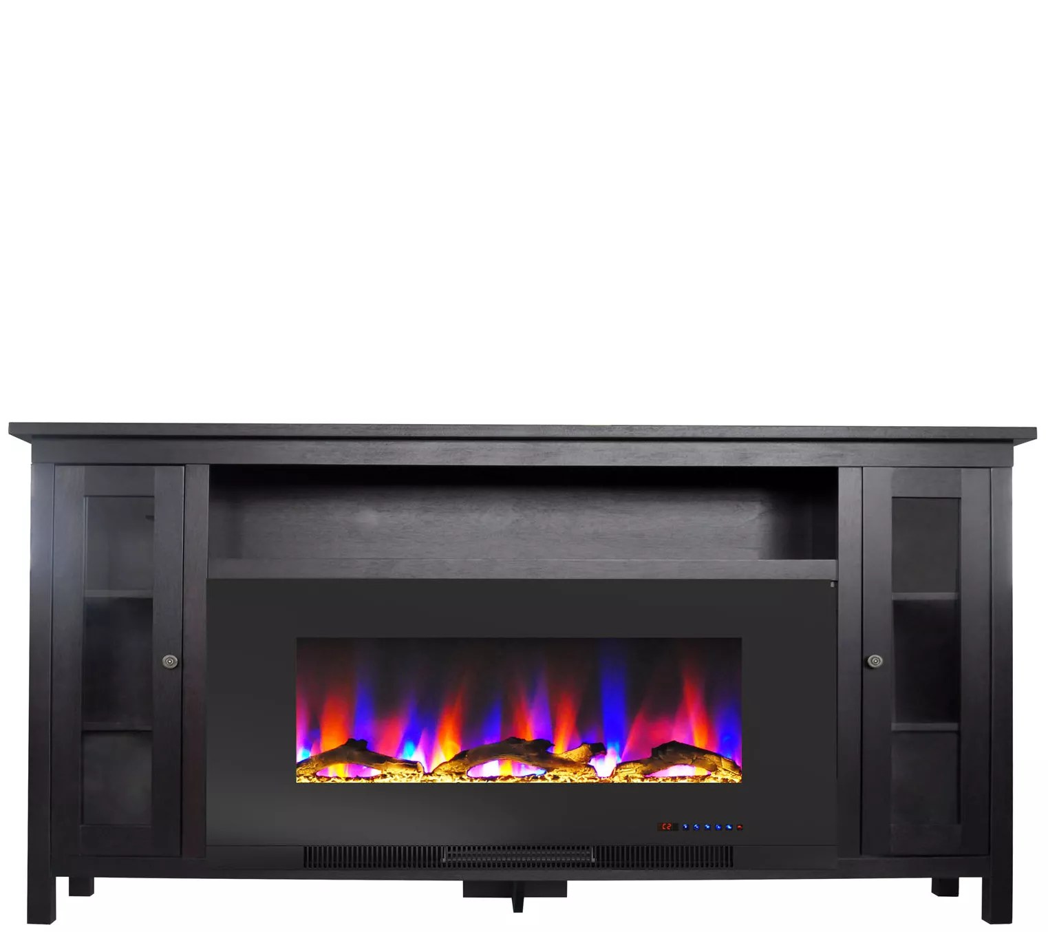 Cambridge Somerset 70" Fireplace TV Stand withLog Display