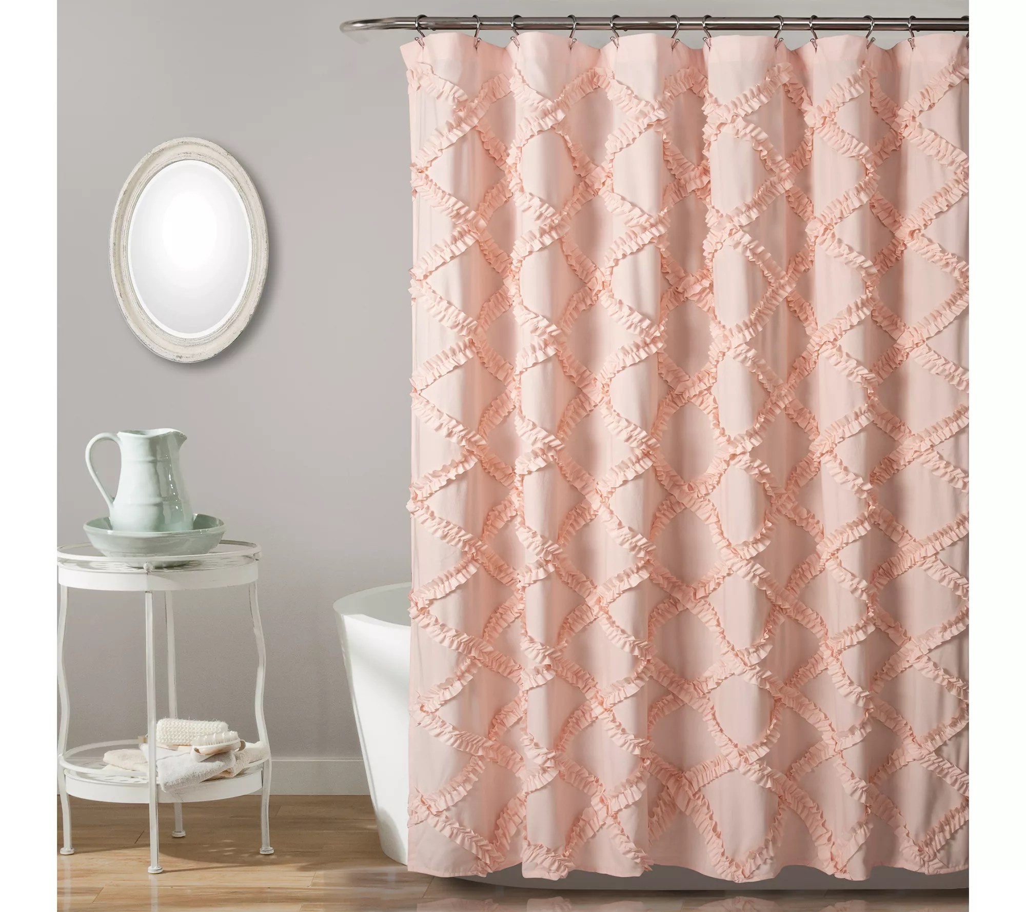 Ruffle Diamond 72" x 72" Shower Curtain by LushDecor