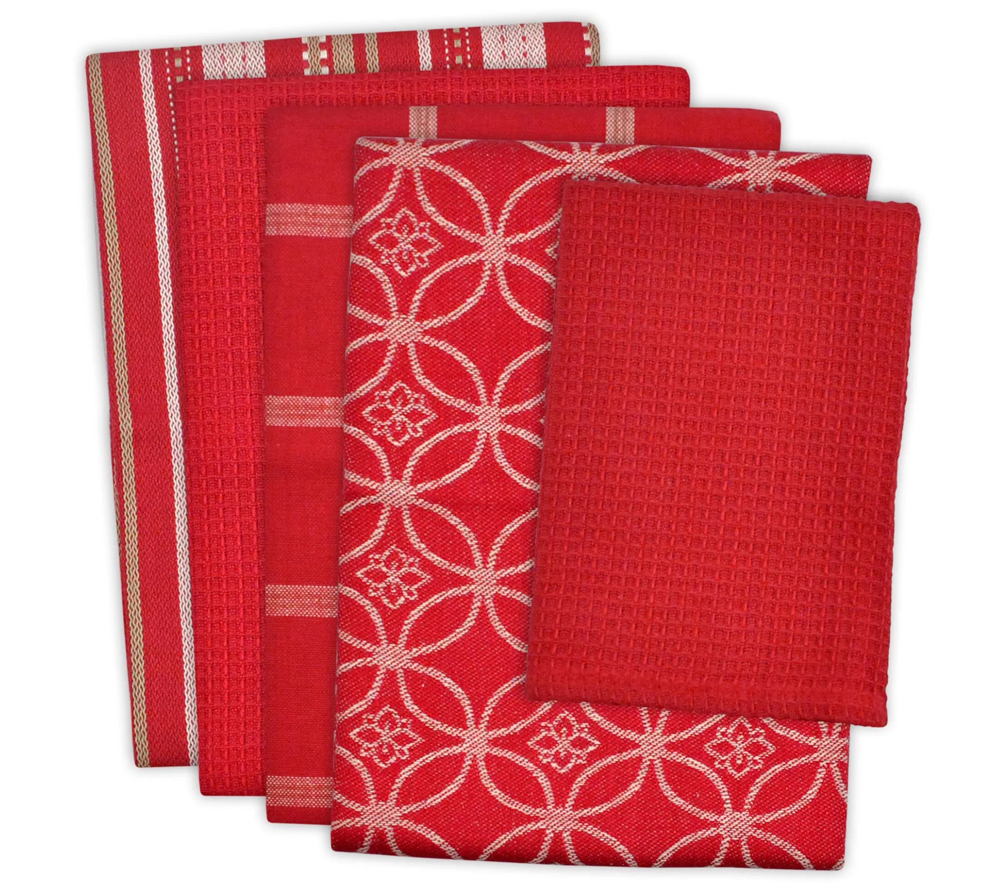 Design Imports 5Piece Kitchen Towel & Dishcloth Set