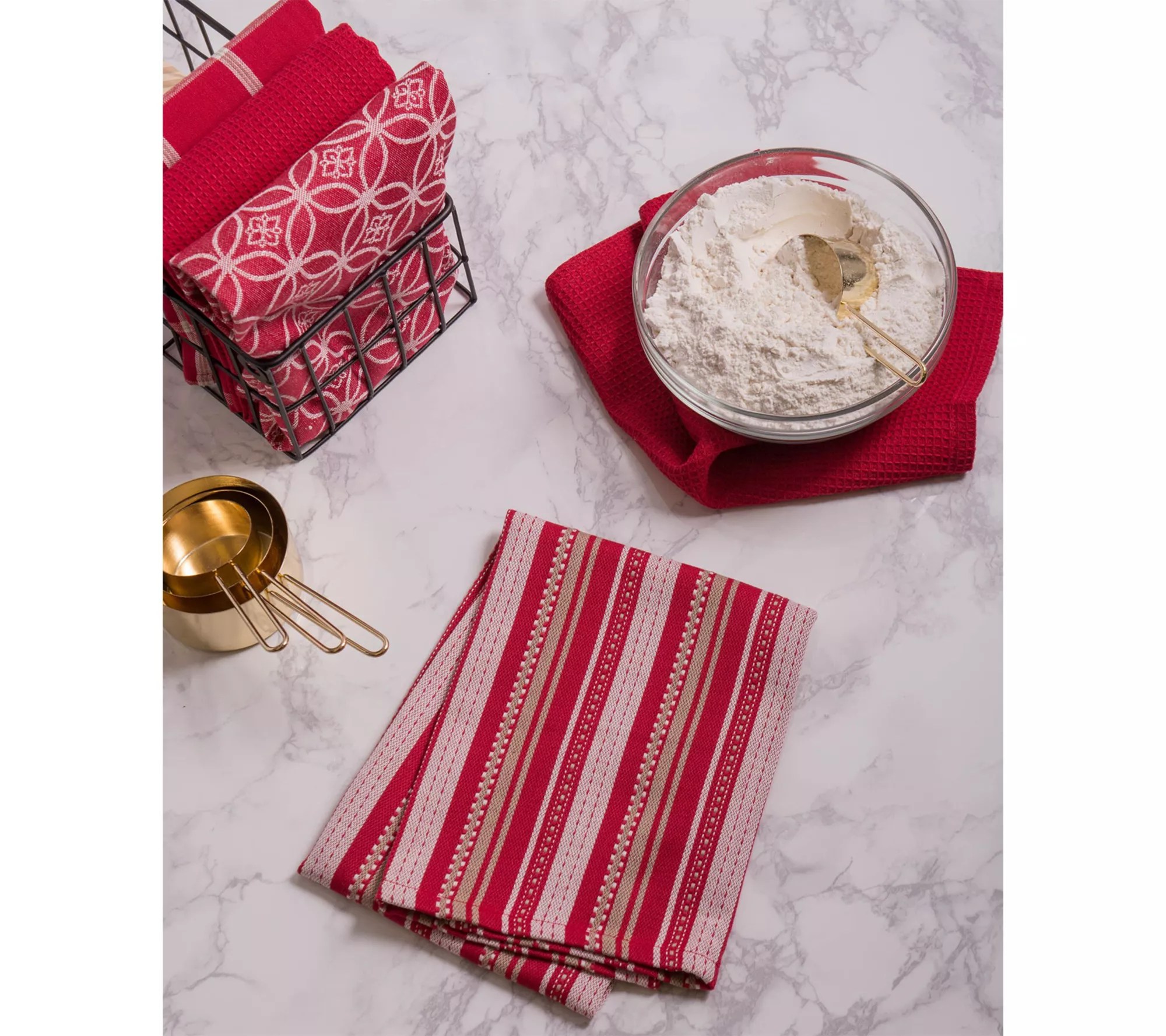 Design Imports 5Piece Kitchen Towel & Dishcloth Set
