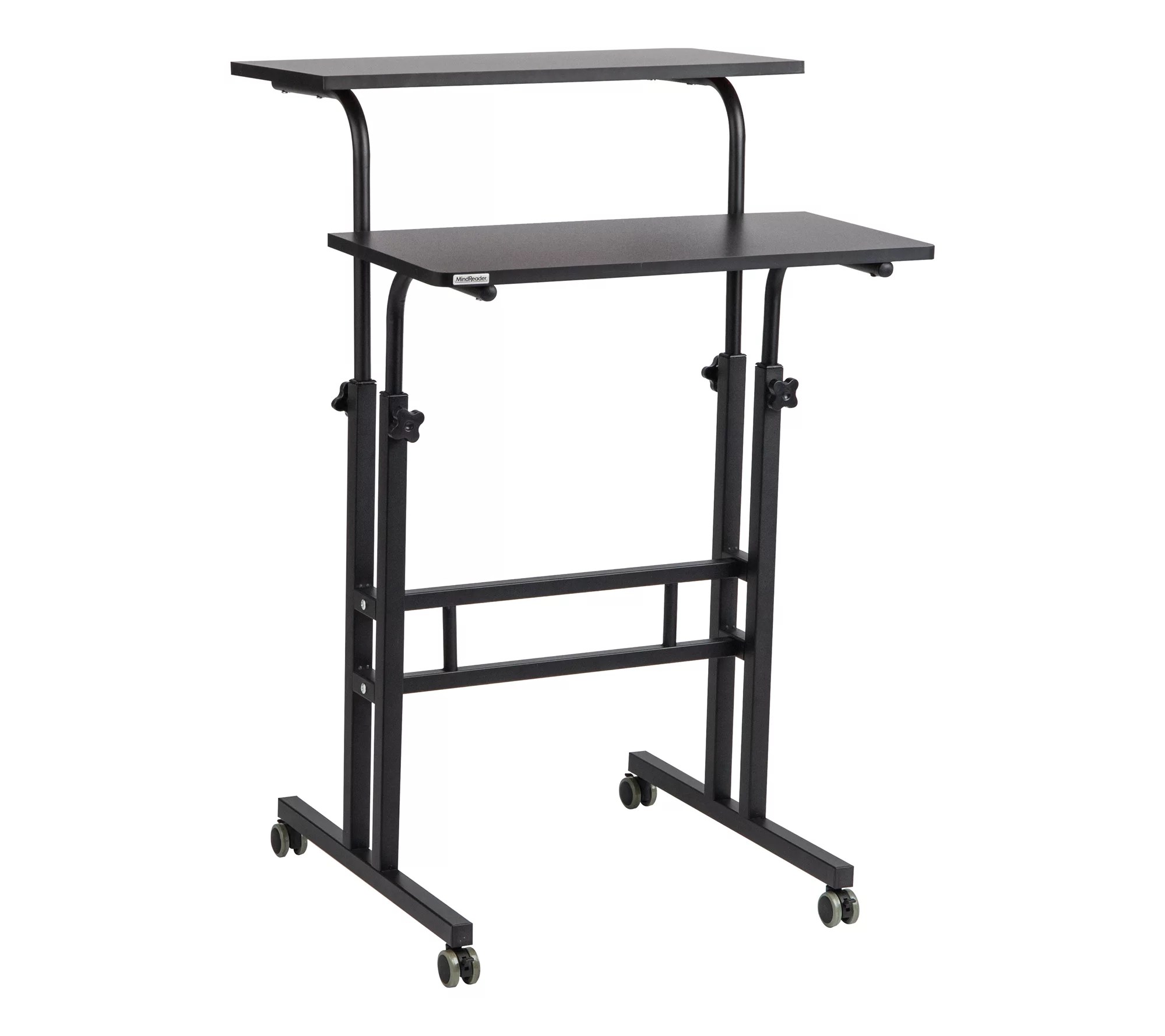 Mind Reader Mobile XL Sitting and Standing Workstation Desk