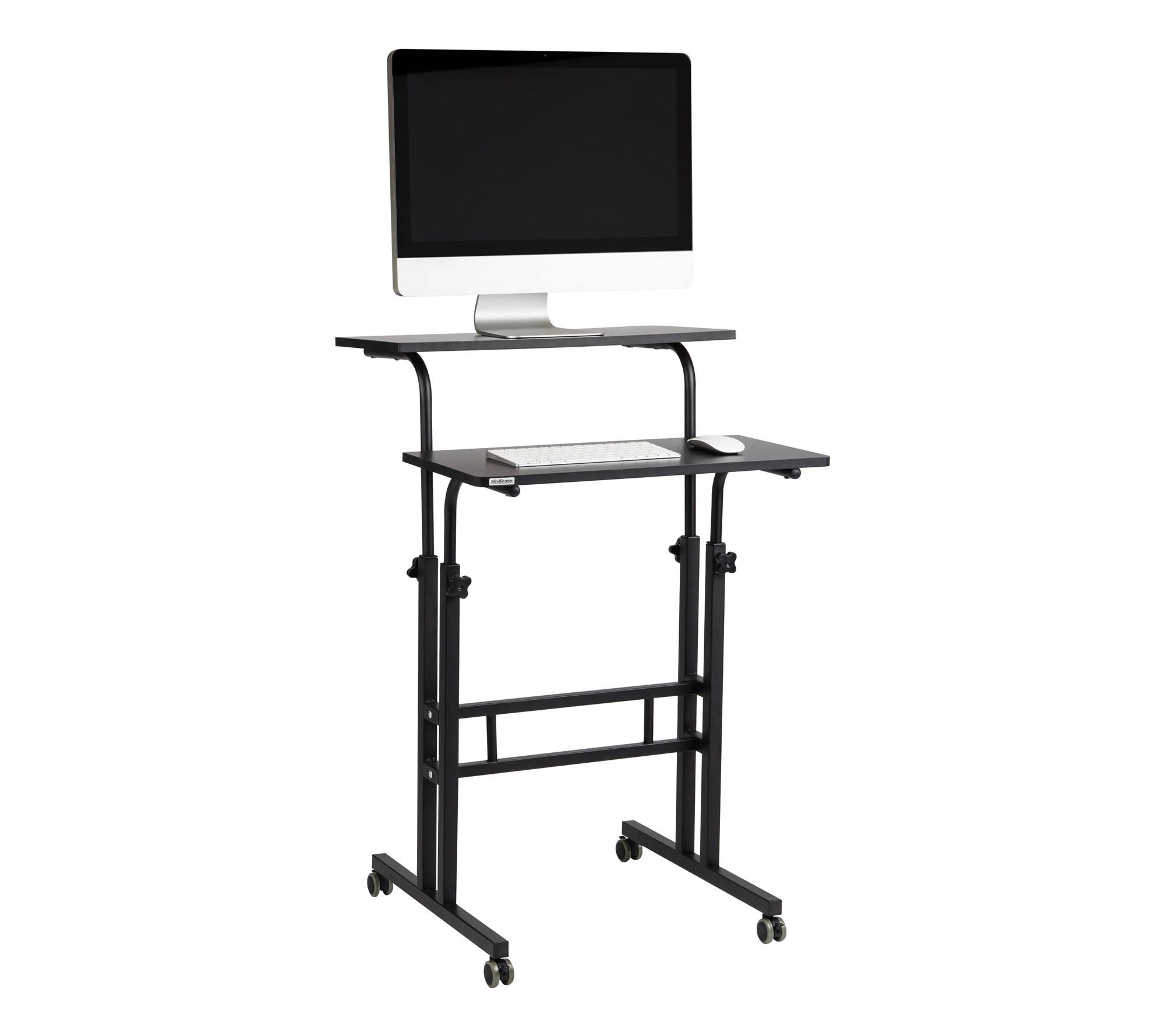 Mind Reader Mobile XL Sitting and Standing Workstation Desk