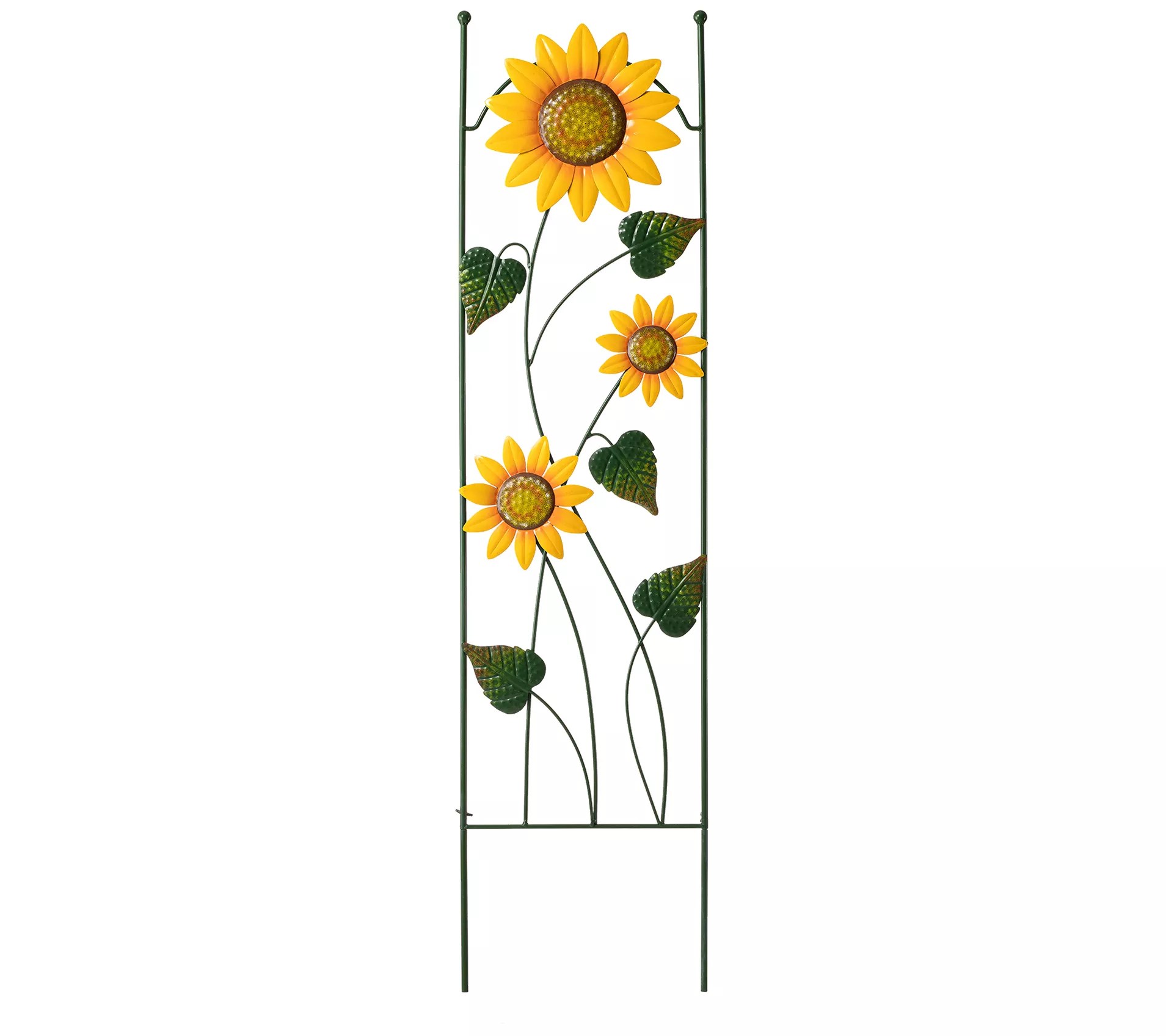 Glitzhome 48" Metal Sunflowers Garden Trellis Y ard Stake