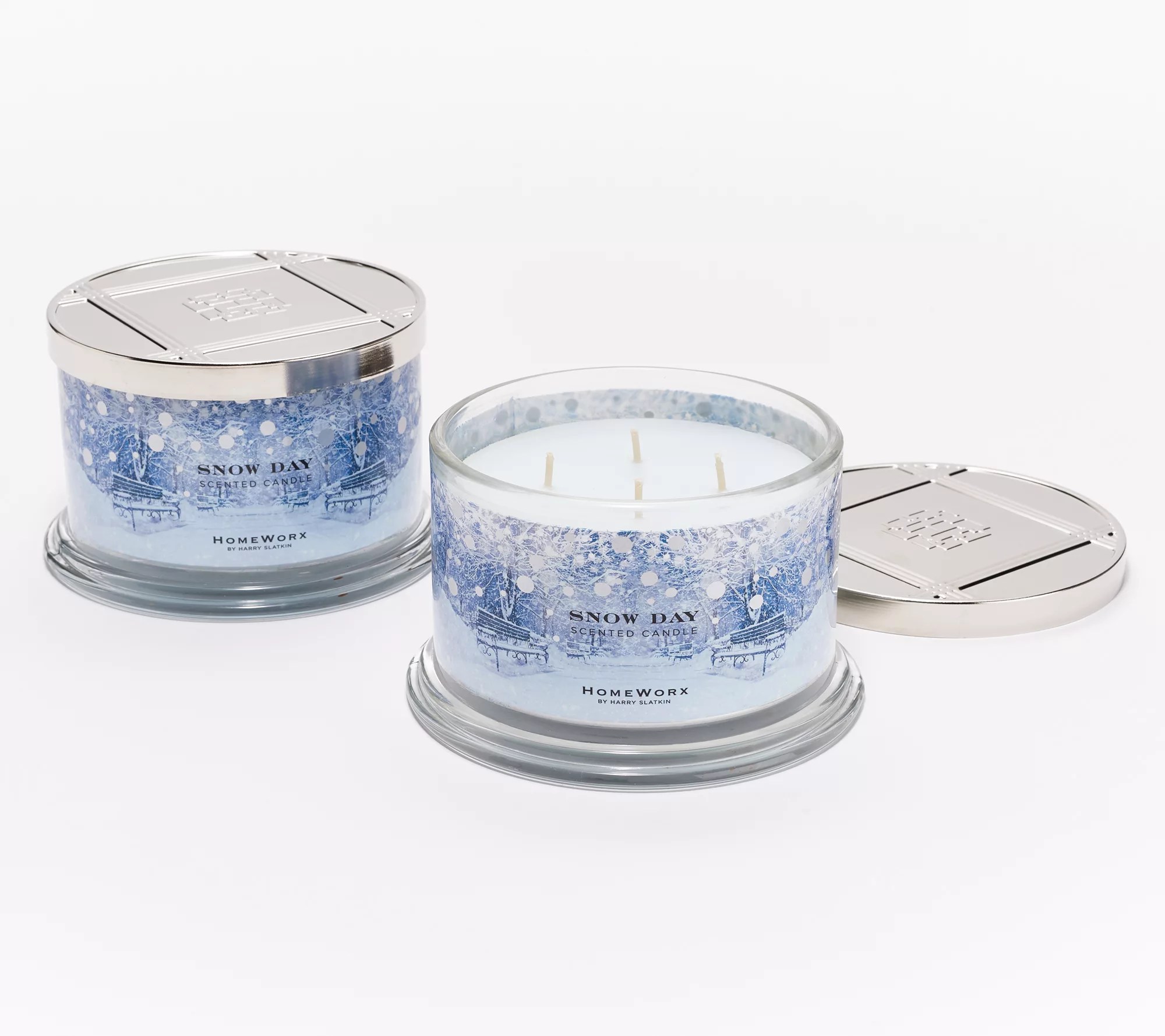 "As Is" HomeWorx by Harry Slatkin S/2 Snow Days 18oz Candles