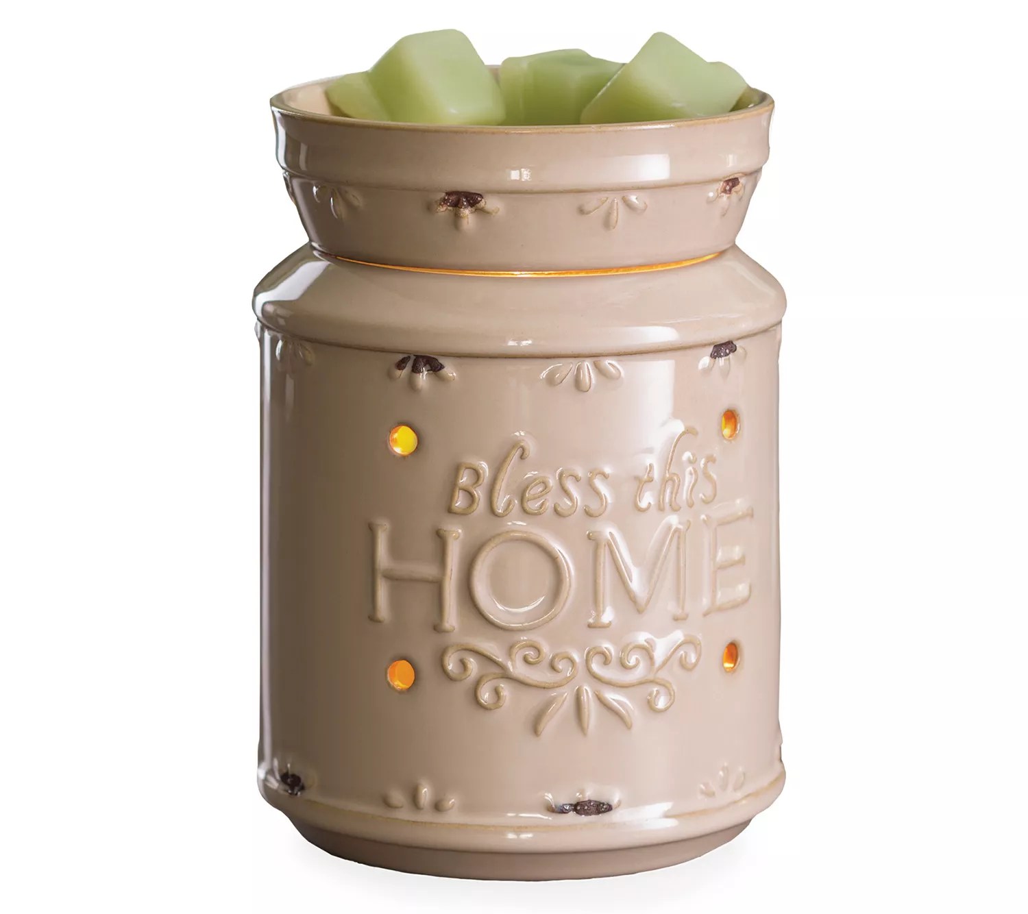 Bless This Home Illumination Wax Warmer & 2 Fragrant Wax Melts