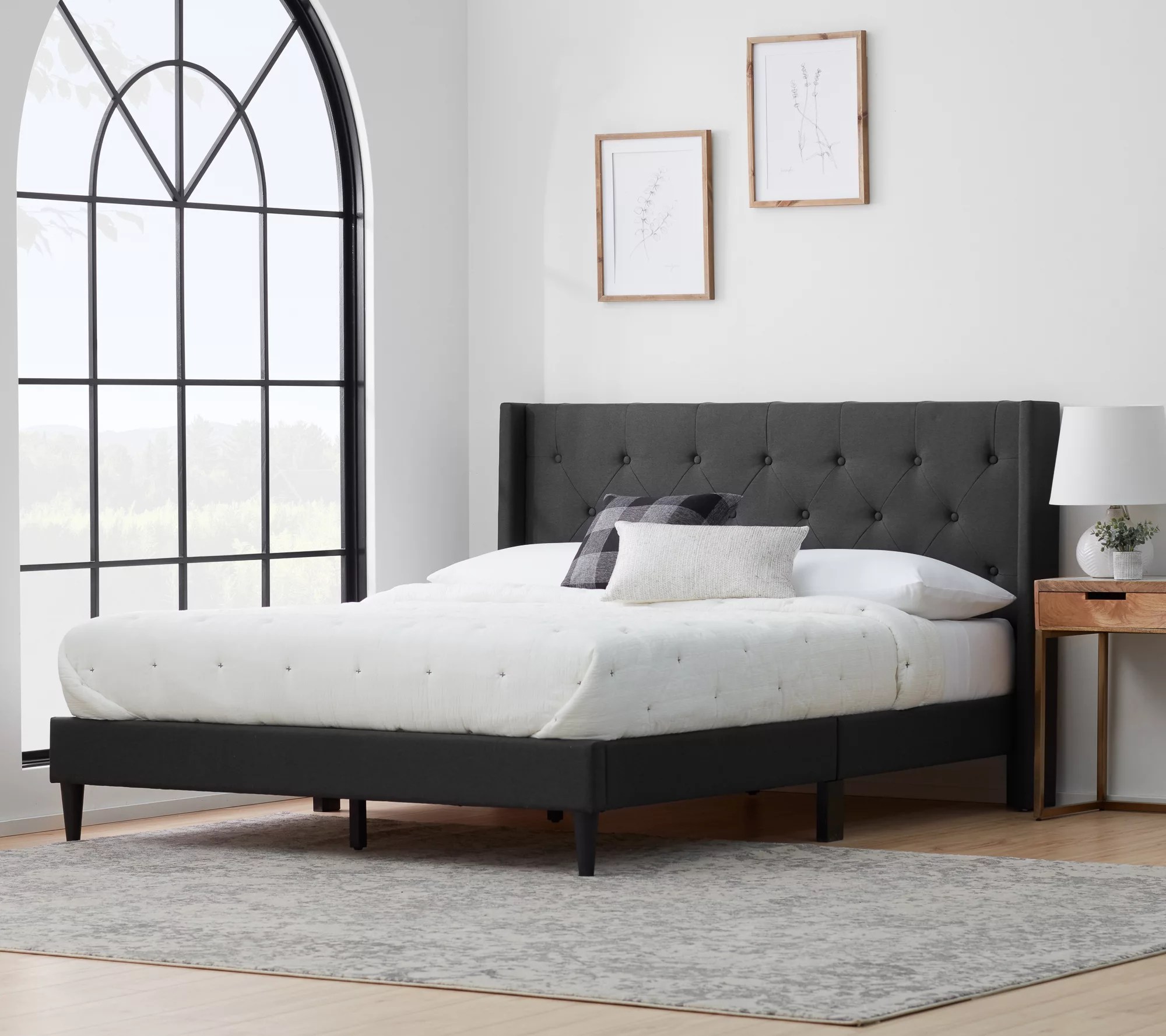 Brookside Bella Wingback Upholstered King Bed