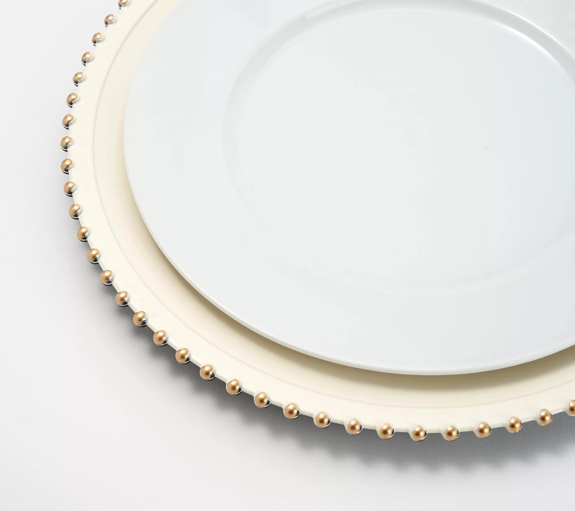 Designing Dining Set of (6) 13" Beaded Edge Chargers