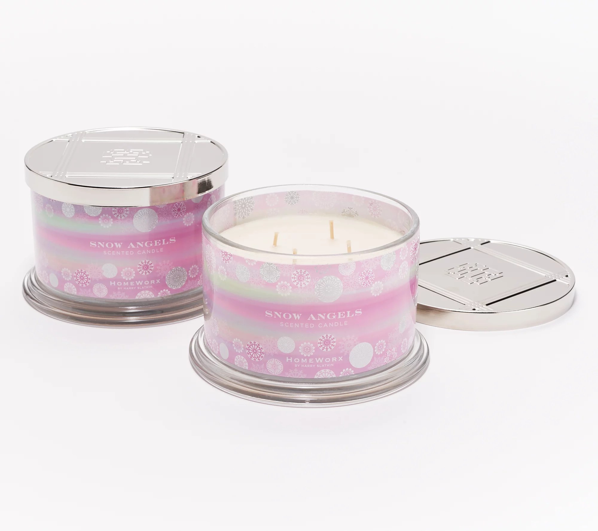 "As Is" HomeWorx by Harry Slatkin S/2 Snow Angels 18oz Candles