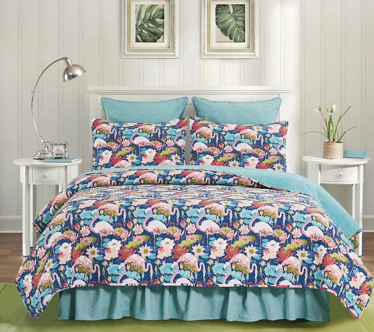 Flamingo Lagoon 2Piece Twin Quilt Set by Valerie