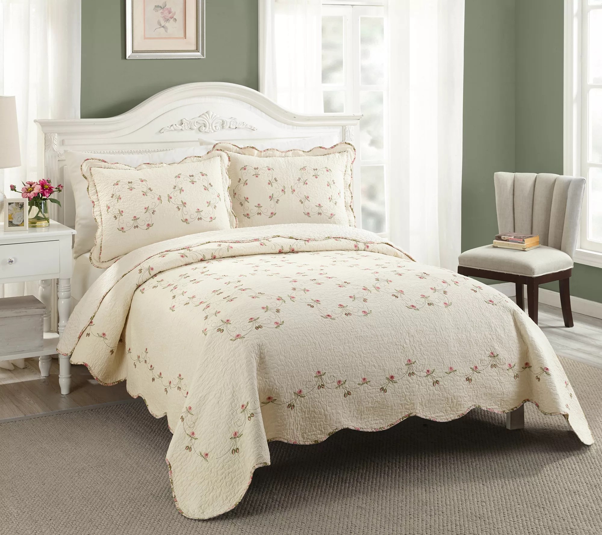 Modern Heirloom Felisa Full/Queen Quilt Set 3Piece