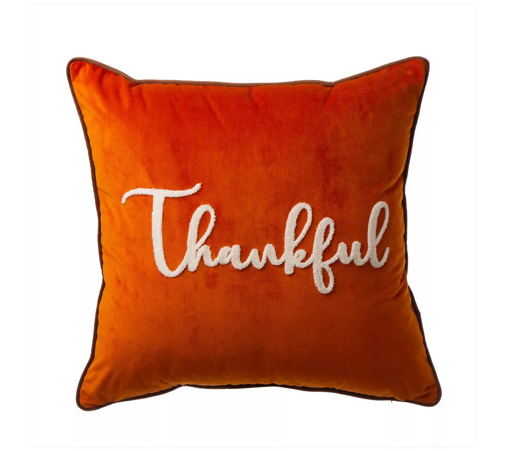 Glitzhome Fall Thankful Embroidered DecorativePillow Cover