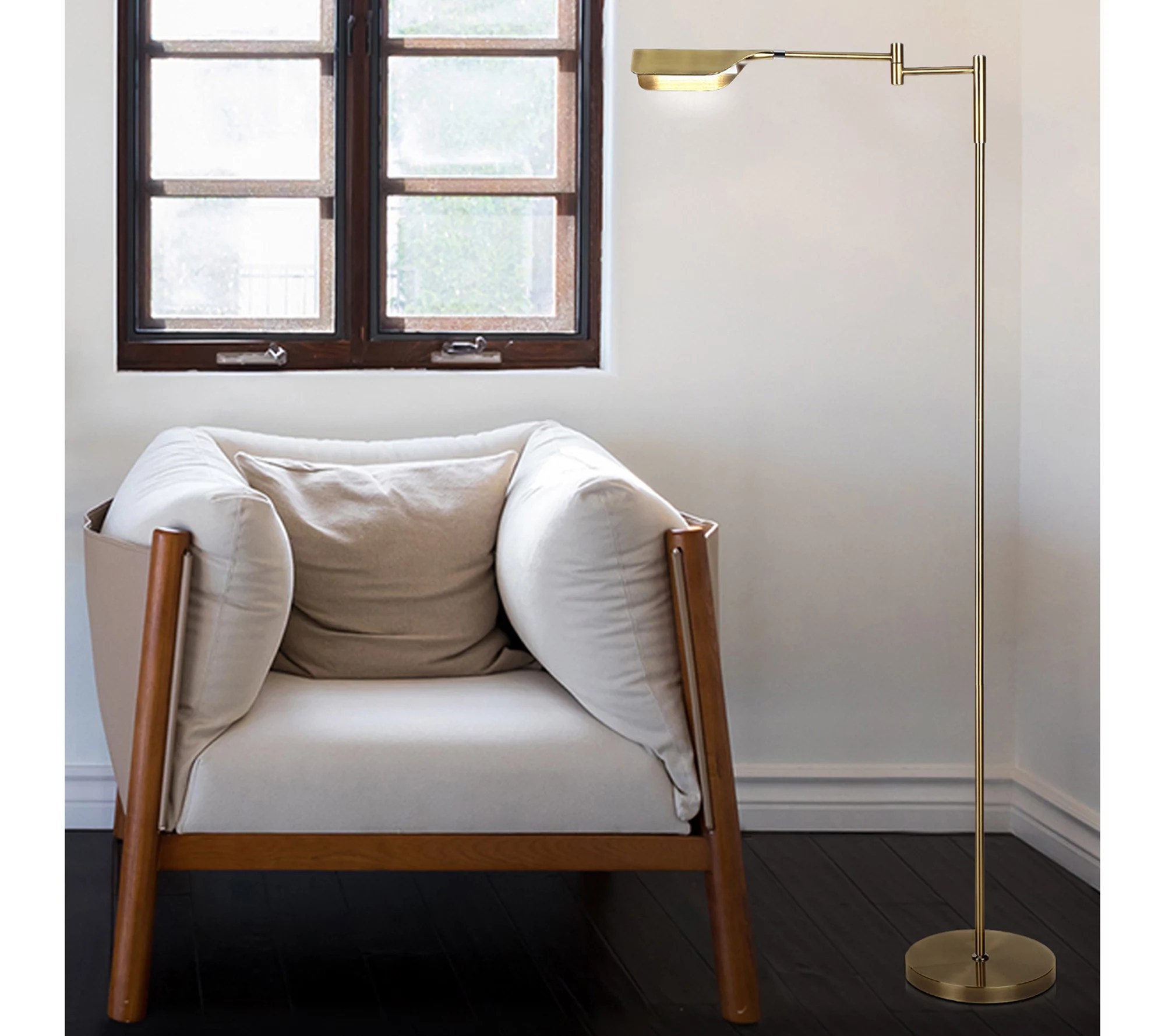 Brightech Leaf 53 in. LED Swing Arm Floor Lamp