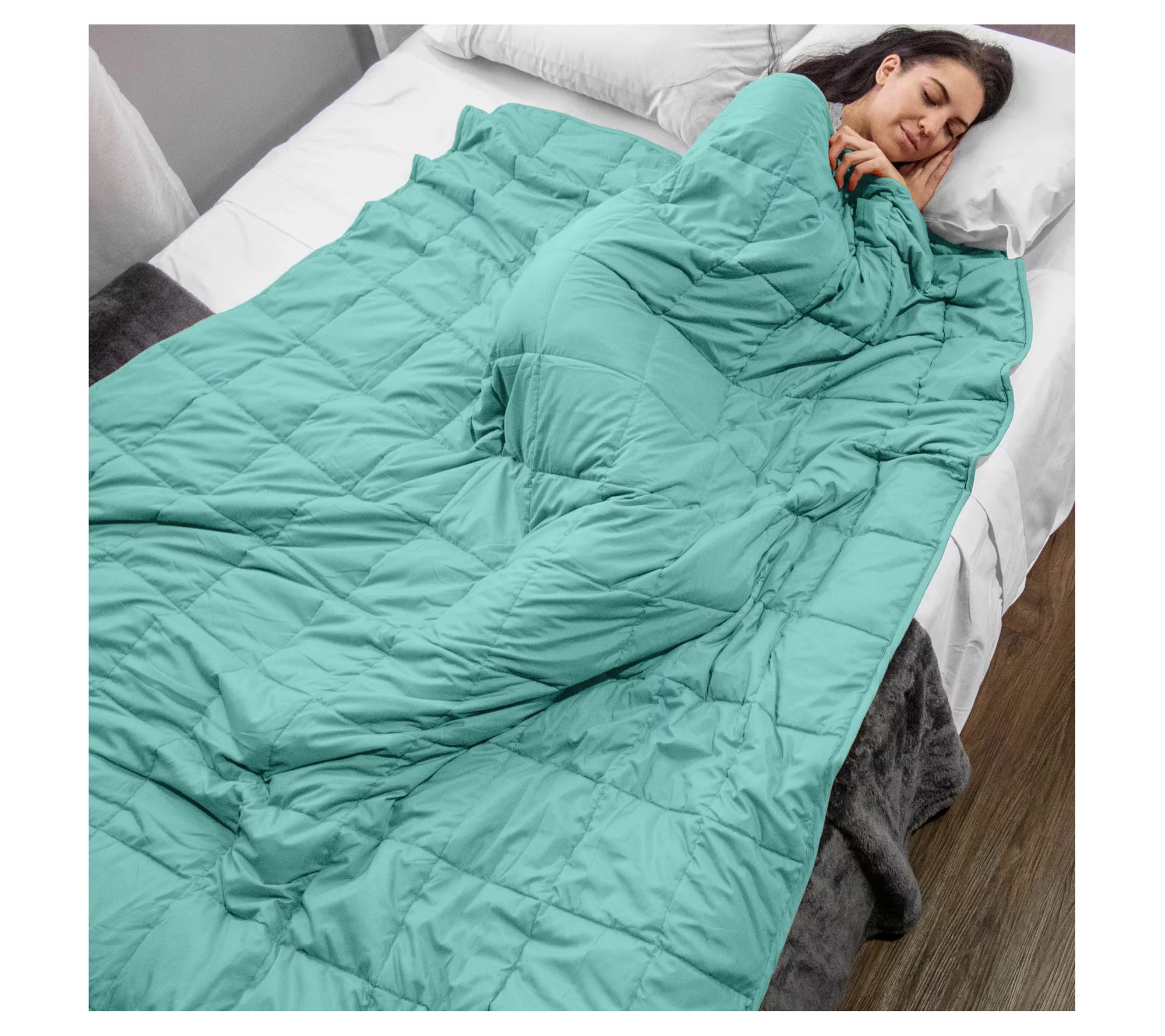 Superior Quilted Microfiber Weighted Blanket, 60"x80", 15lbs