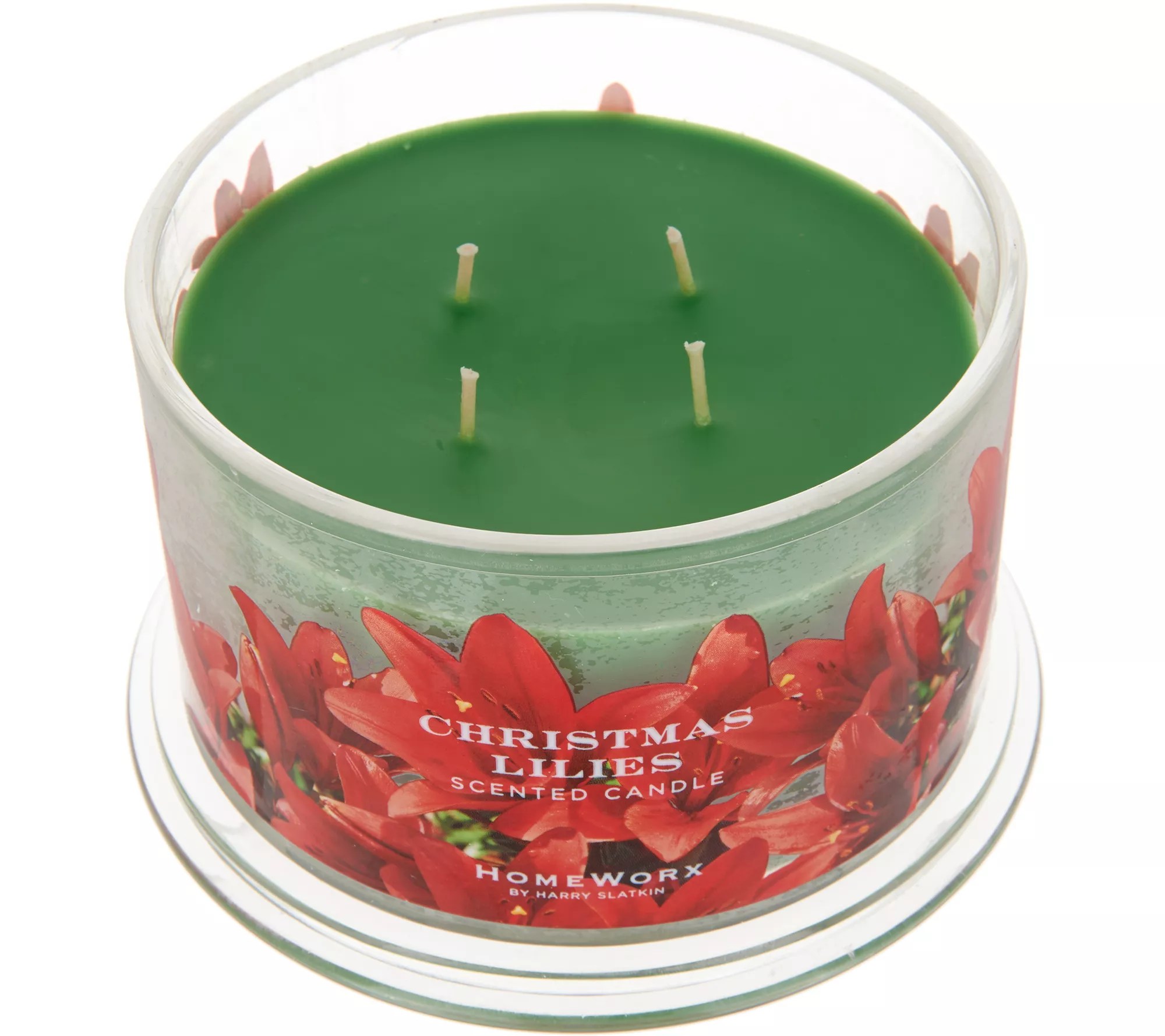 HomeWorx by Harry Slatkin S/2 Christmas Lilies 4Wick Candles