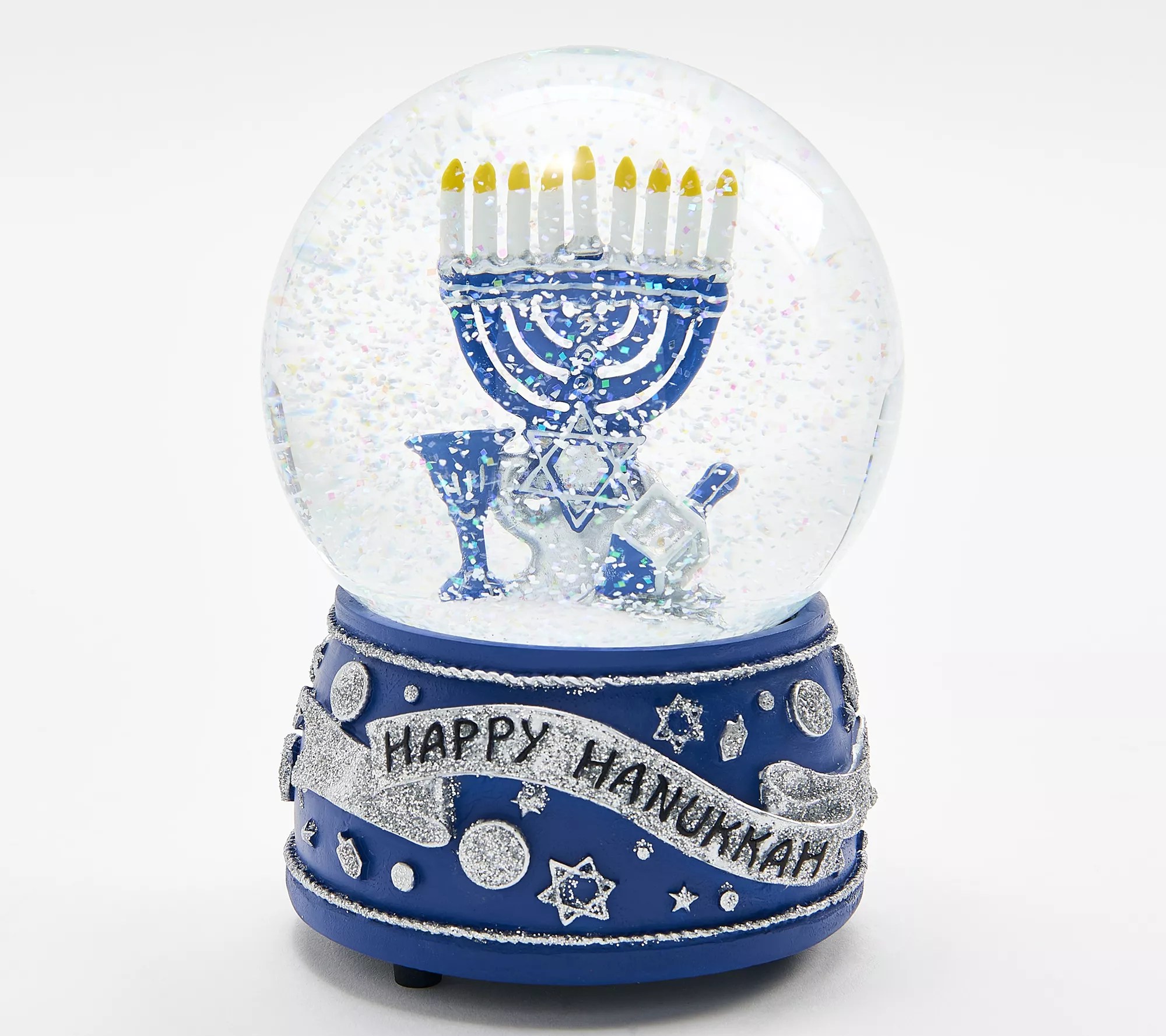 Hanukkah Home Menorah Snow Globe