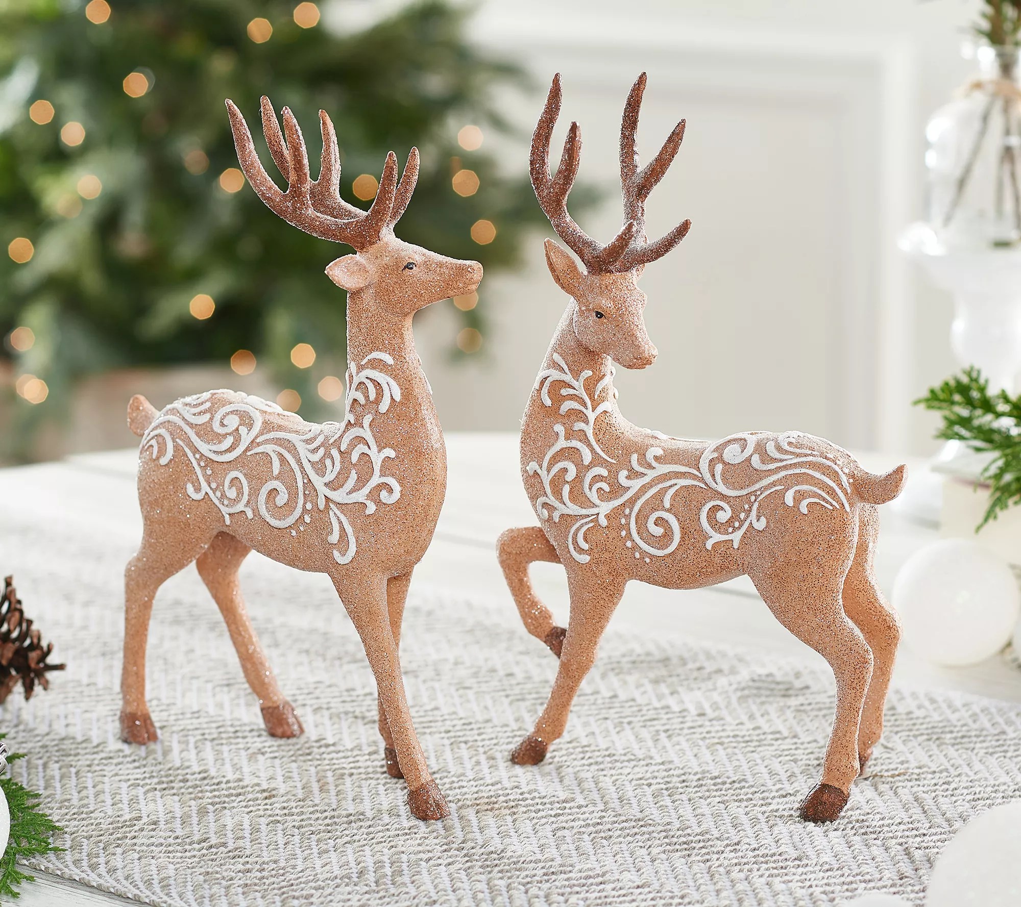 2Piece Gingerbread Lace Reindeer by Valerie