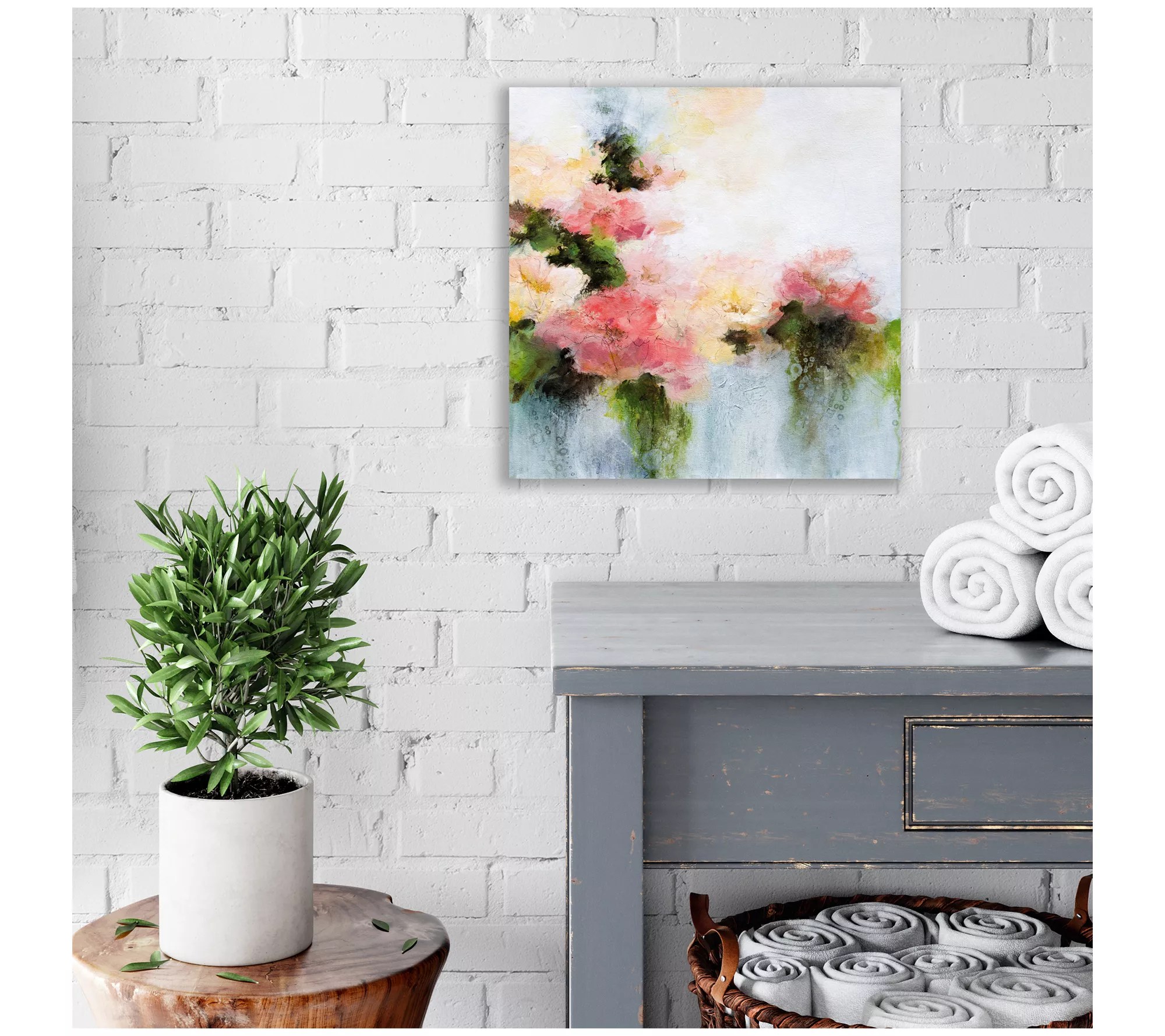 Courtside Market Home Flower 16x16 Canvas Wall Art