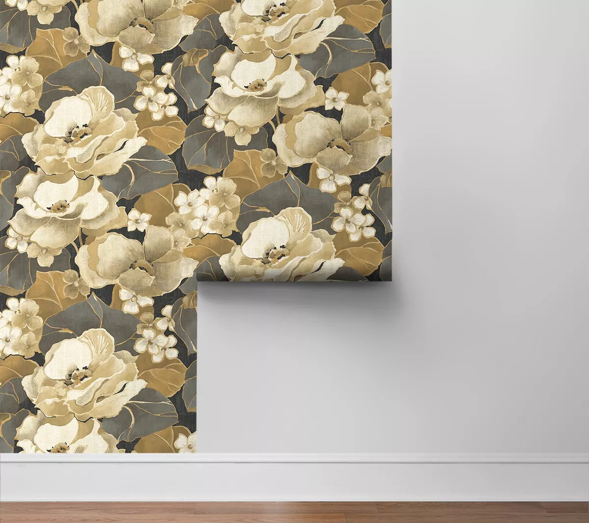 NextWall Nouveau Floral Peel and Stick Wallpaper