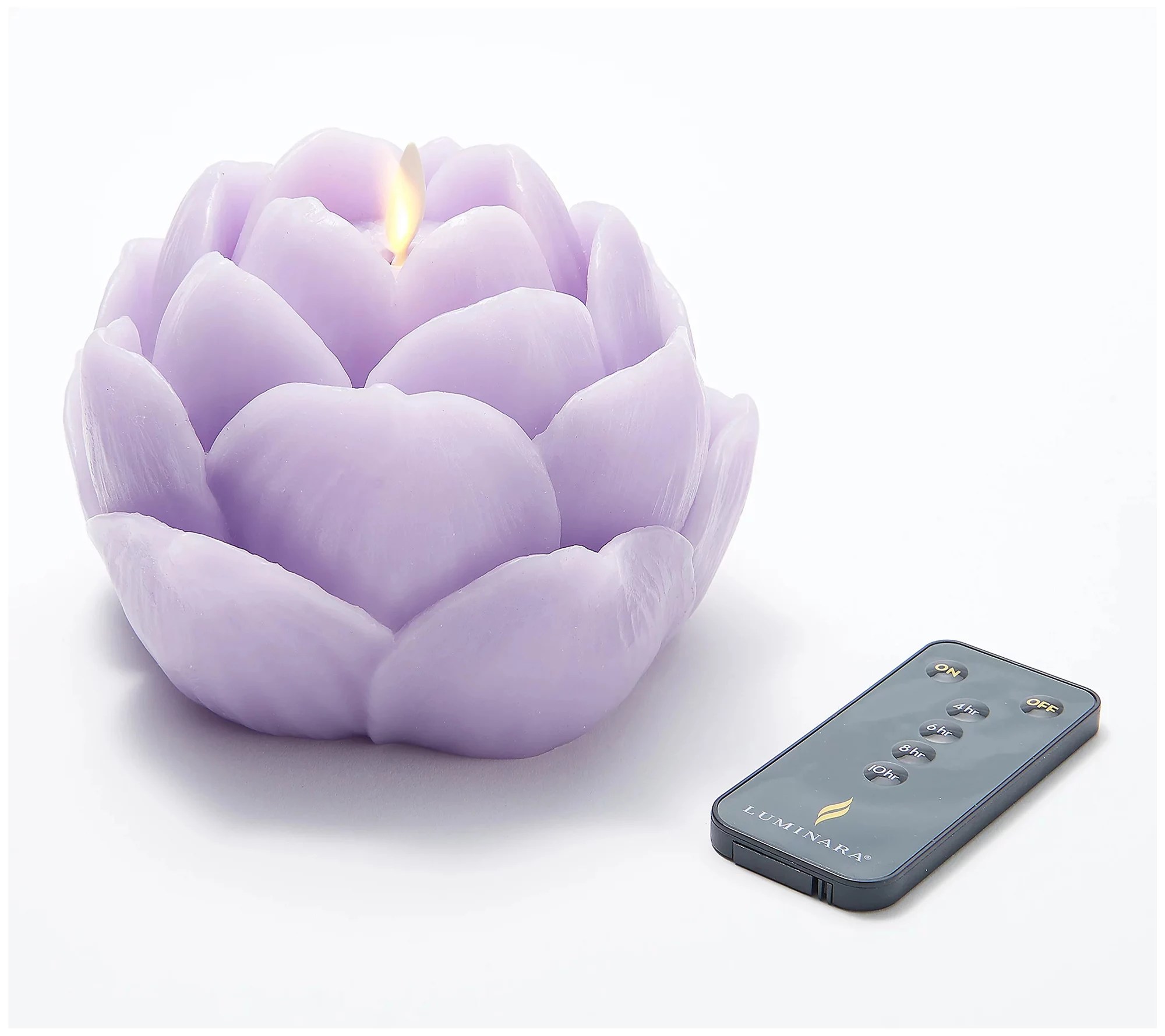 Luminara Lotus Flower Figural Candle with Remote