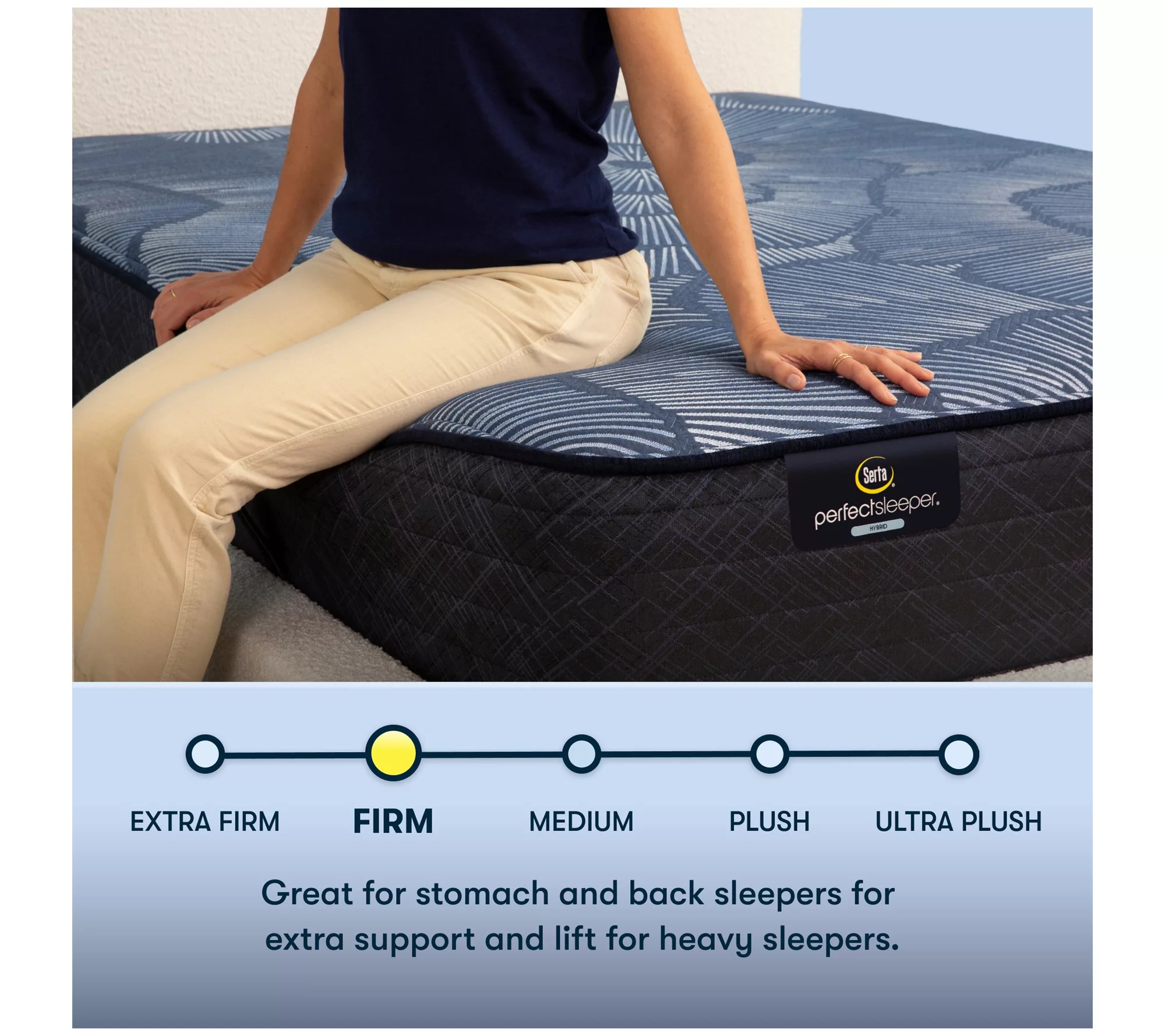 Serta Dazzling Night 12" Hybrid Firm Mattress Set Queen