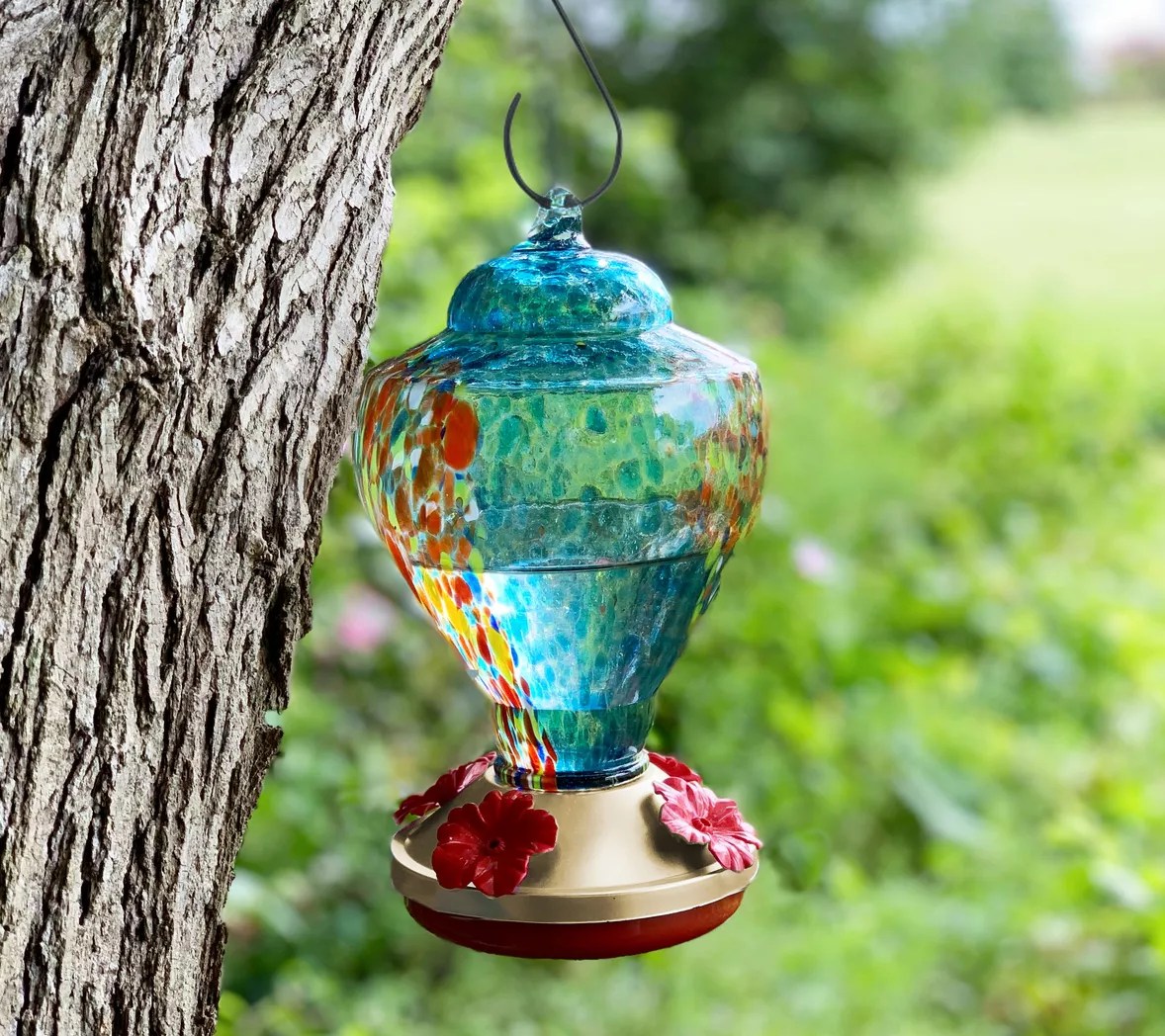 RCS Gifts Hummingbird Feeder Blue