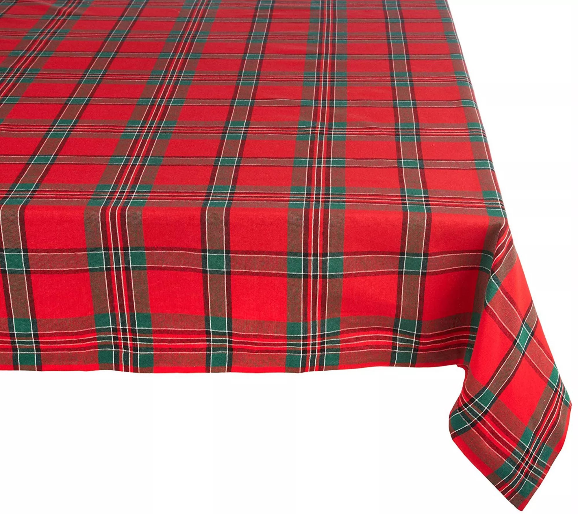 Design Imports Holiday Plaid Tablecloth 60" x 84"