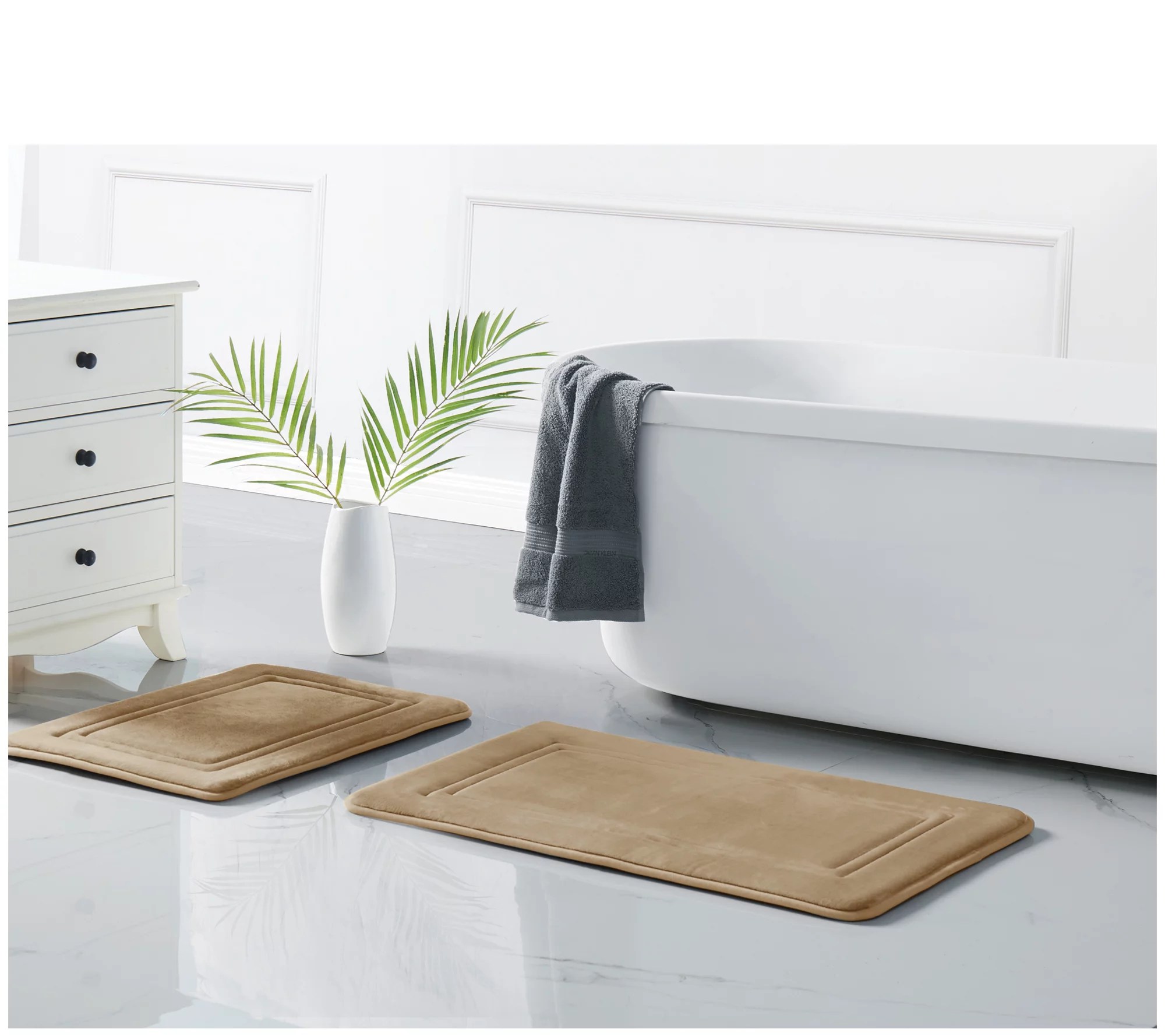 Truly Calm Antimicrobial Memory Foam 17x24 BathRug Set