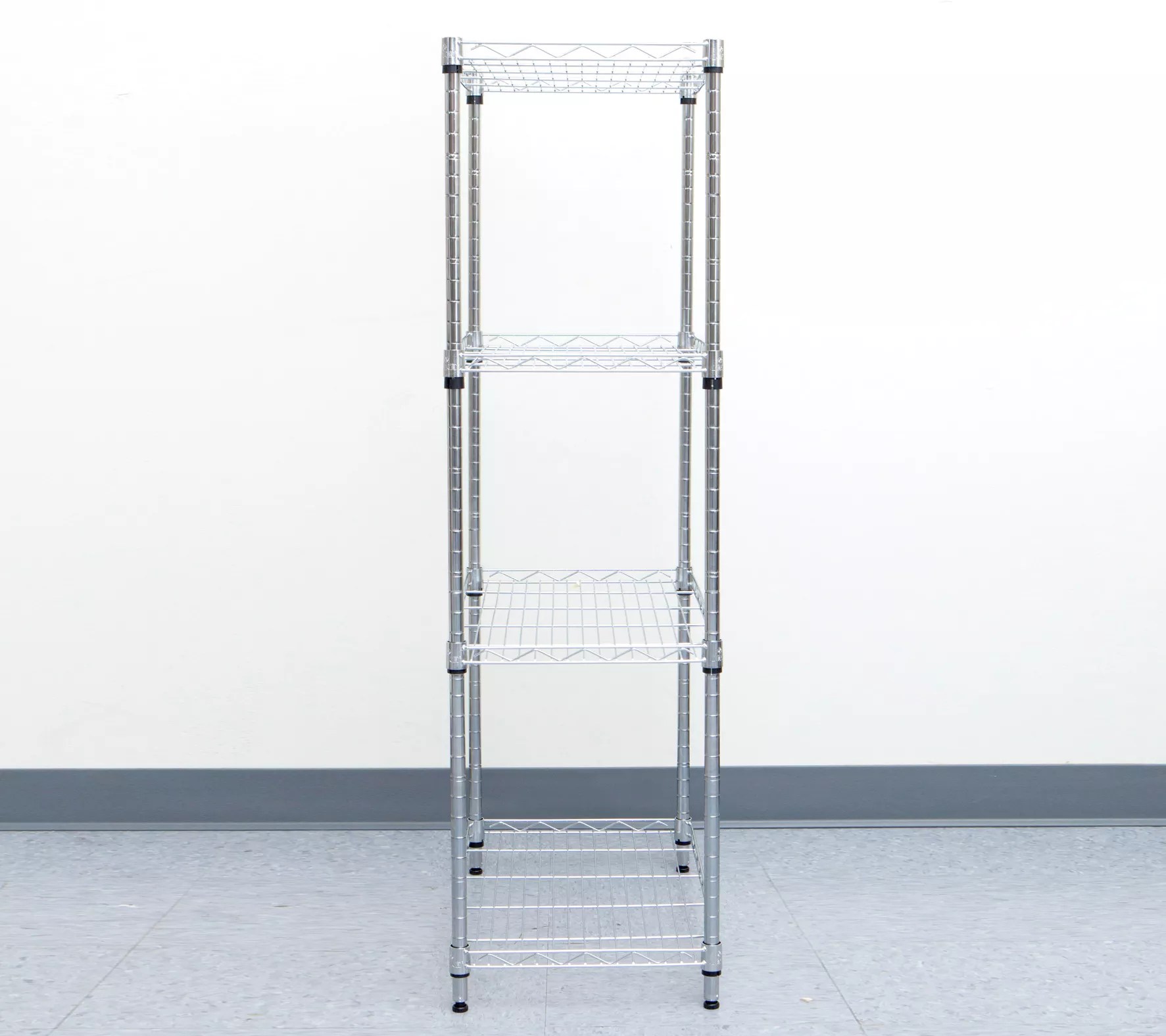 Mind Reader 4Shelf Chrome Metal Storage Rack