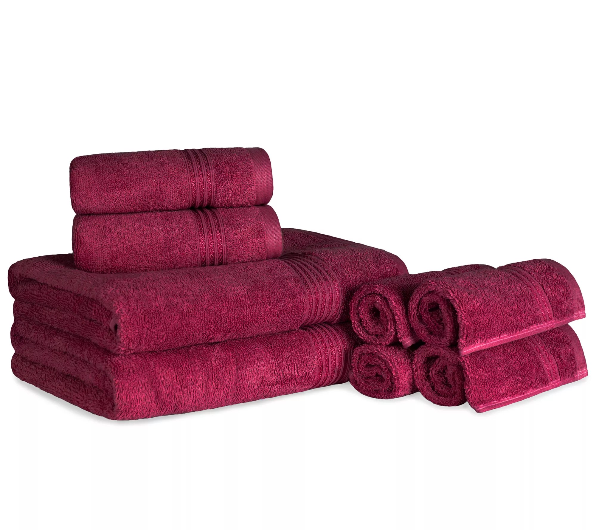 Superior Egyptian Cotton Absorbent Solid 8Piec e Towel Set