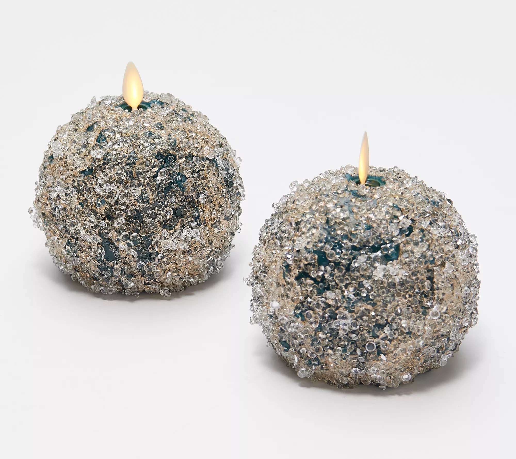 "As Is" Luminara Set2 Flameless Crystal Bead Spheres