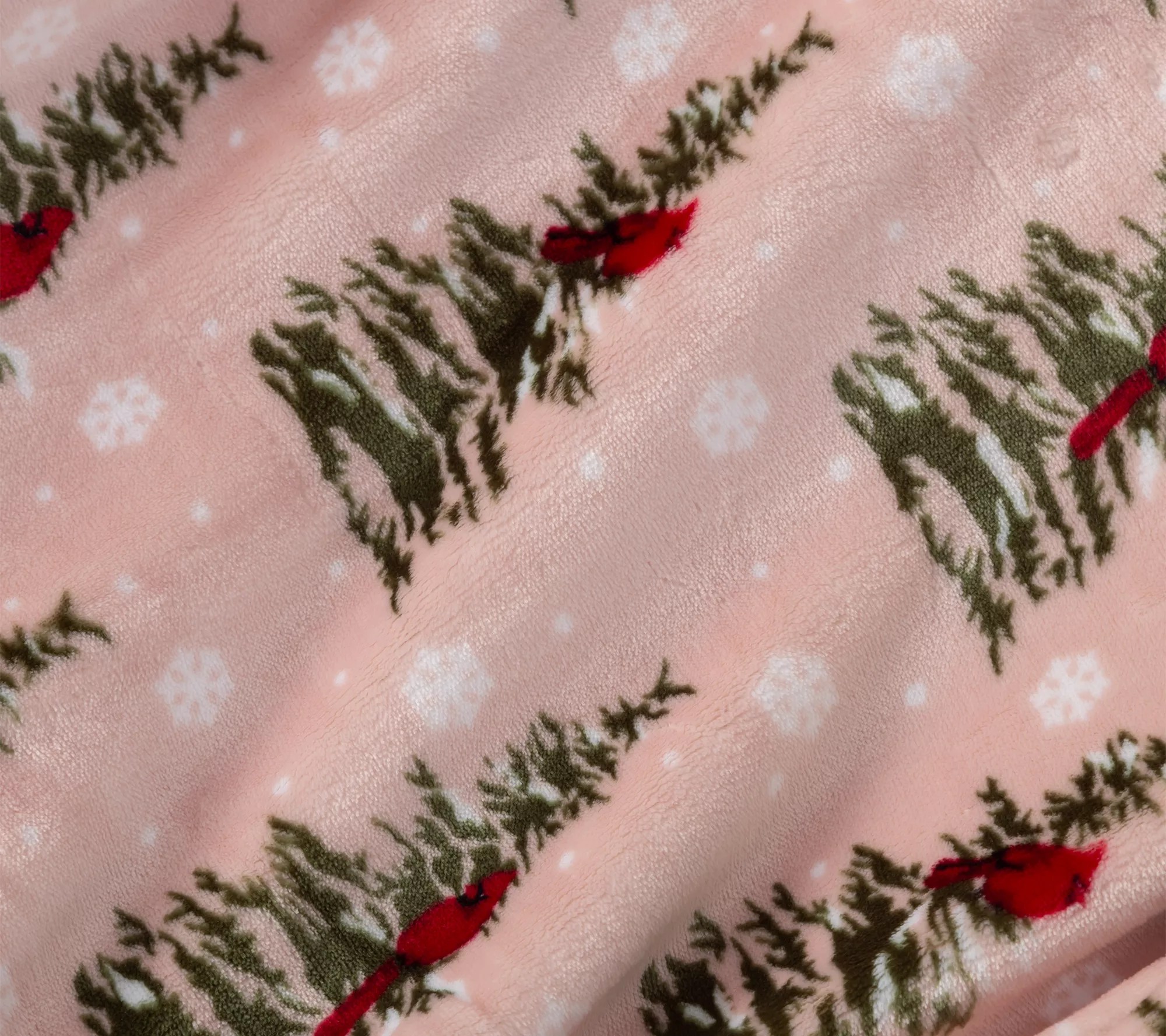 Berkshire Blanket 60x70 Velvetsoft Cardinal Printed Throw