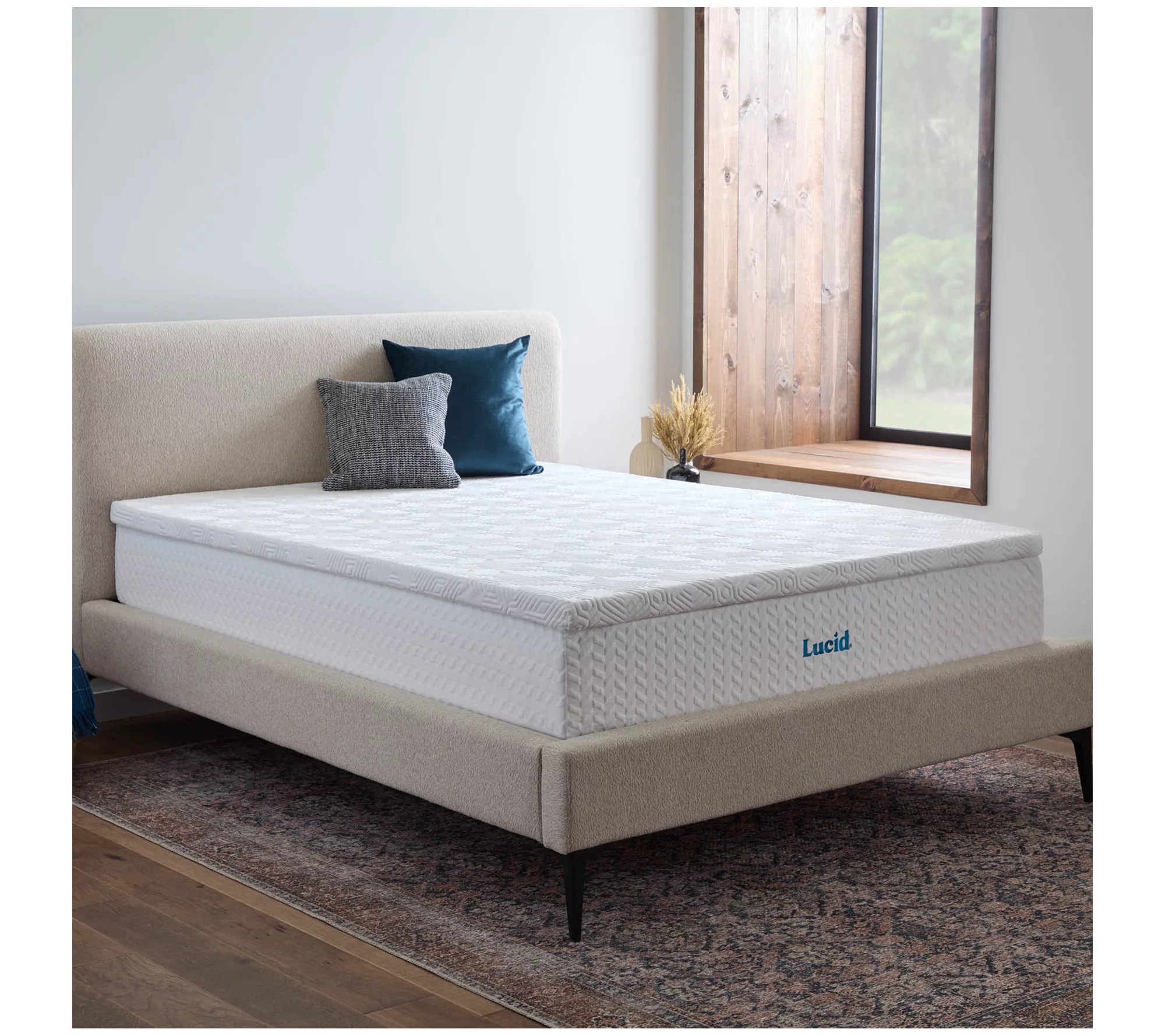 Lucid 2" Lavender and Gel Memory Foam MattressTopper King