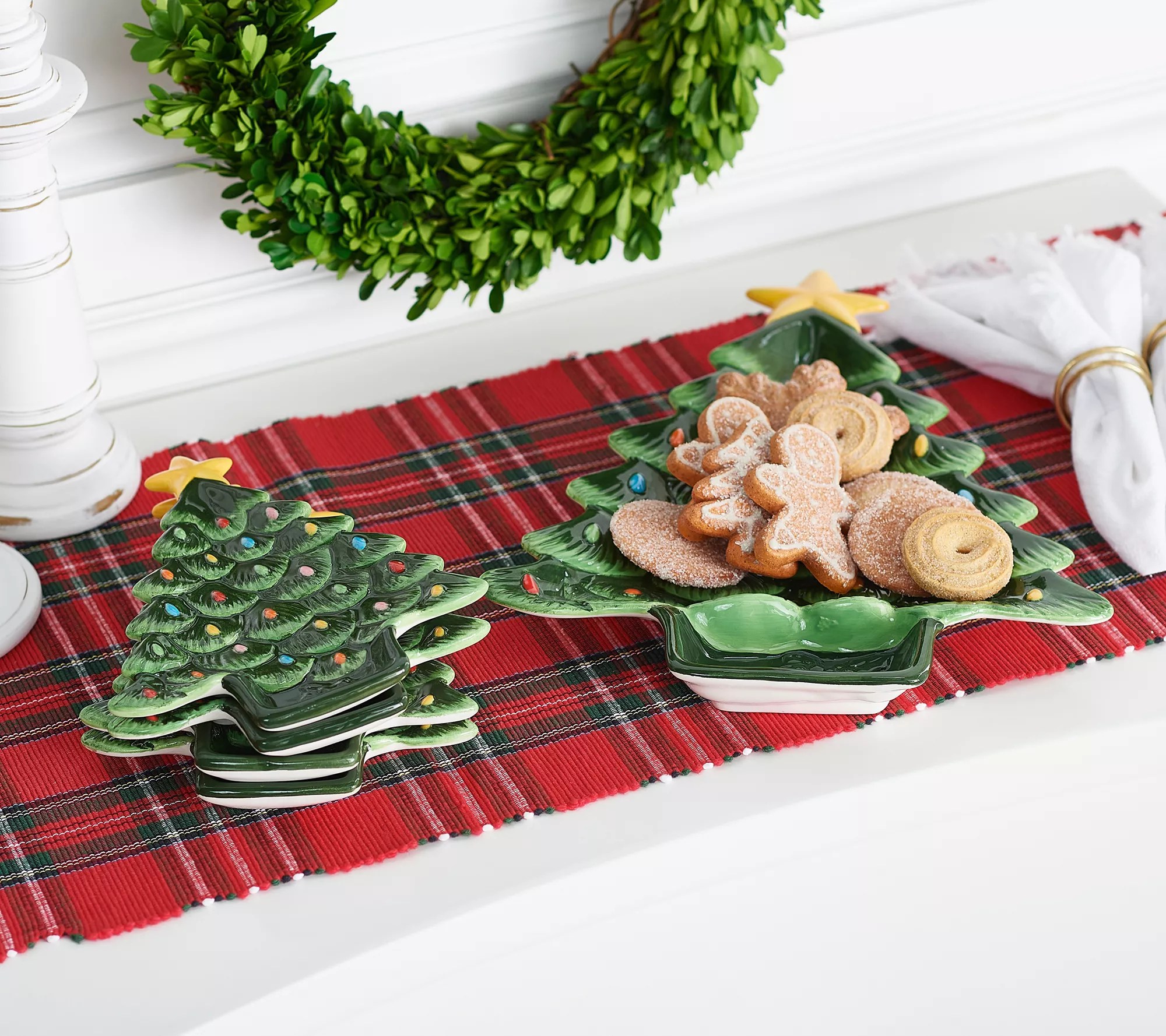 Mr. Christmas 5Piece Nostalgic Christmas Tree Plate Set